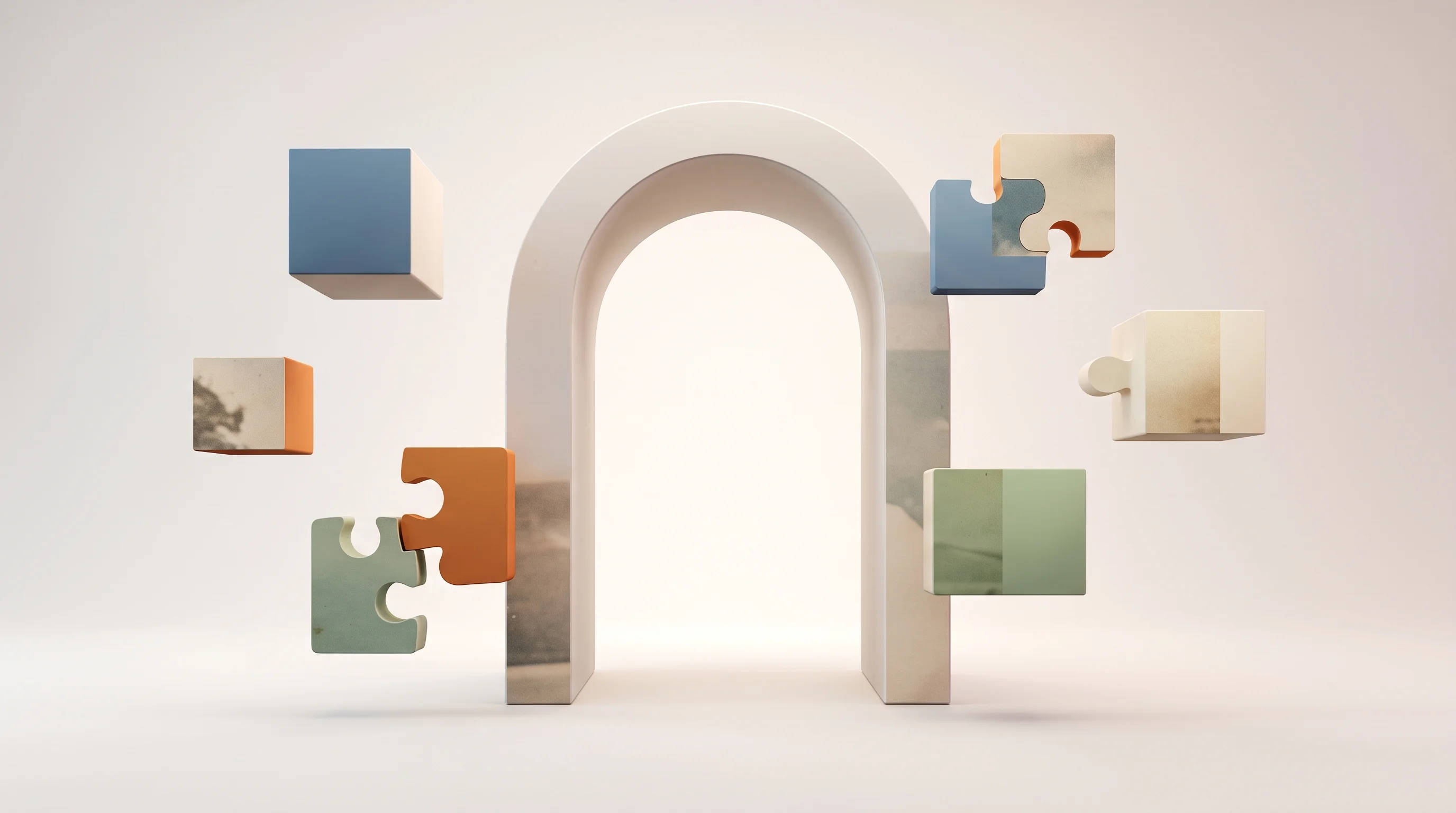 Digital illustration for article section "What Comes Next" in "Élisa Interactive raises $900K for AI 3D world creation tools" - A minimalist and conceptual representation of future growth and community building, featuring a sing...