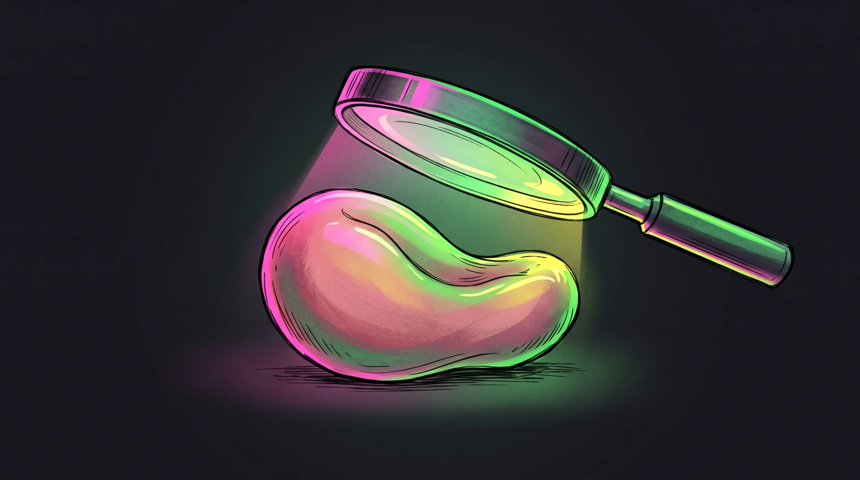 Digital illustration for article section "Clinical Context" in "MiMARK Diagnostics raised $4.9M for women's health tests" - A minimalist, conceptual medical visualization representing a non-invasive diagnostic alternative to...