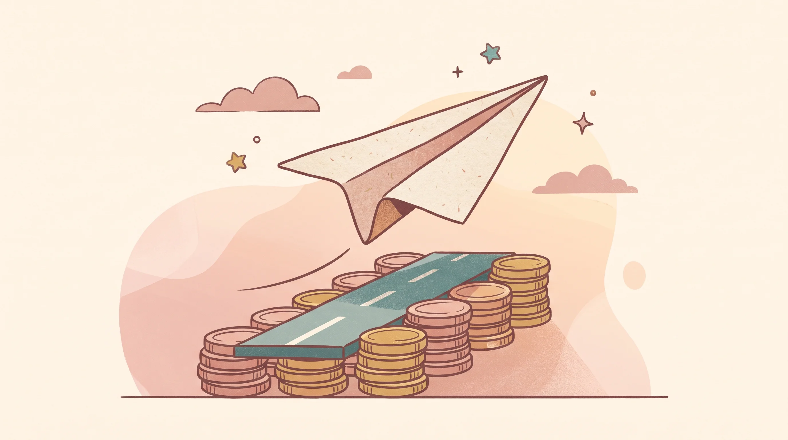 Digital illustration for article section "Content Section 3" in "Quintessent raises $40M for AI optical interconnect tech" - A cozy indie illustration representing a $11.5 million seed funding round and financial runway, feat...