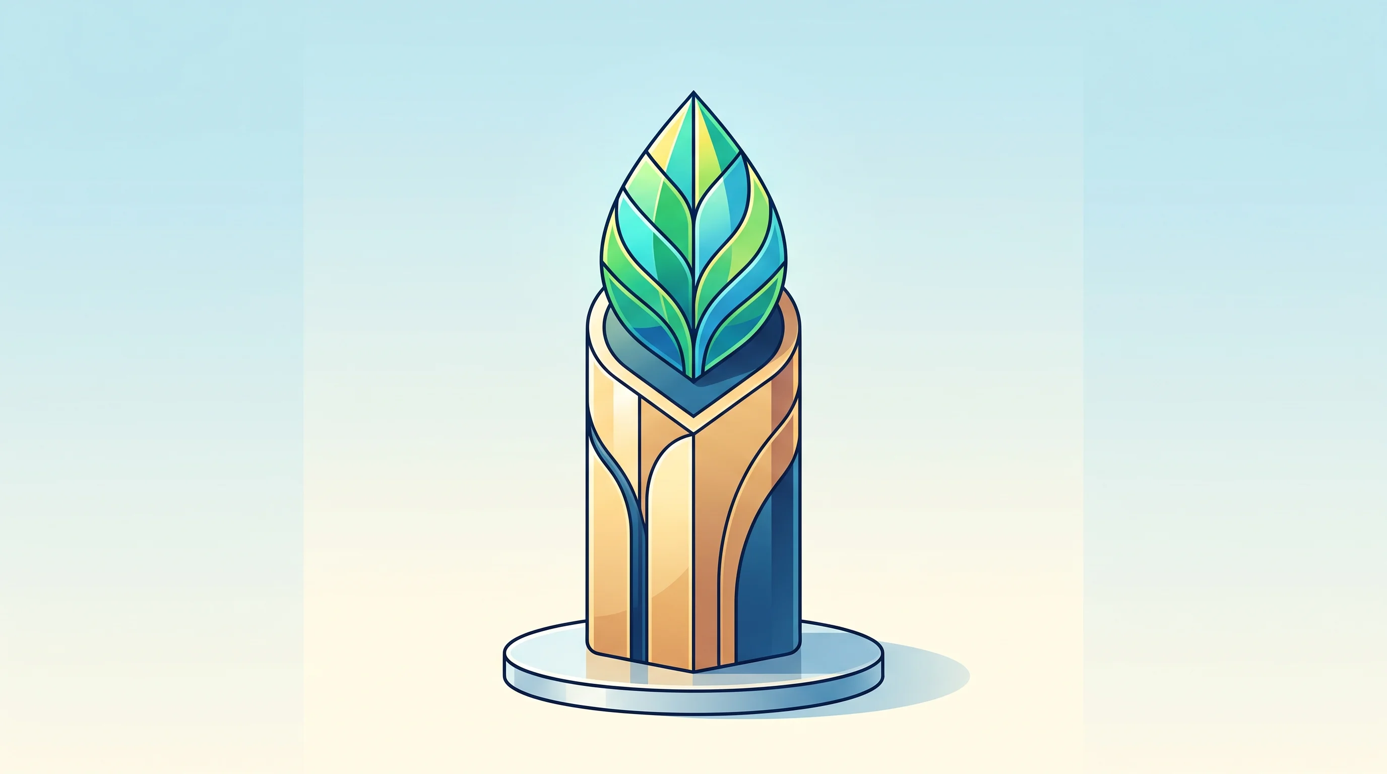 Digital illustration for article section "Content Section 5" in "CarbonStrong raises $1.3M to decarbonize concrete" - A conceptual and minimalist representation of startup accolades and ClimateTech innovation, featurin...