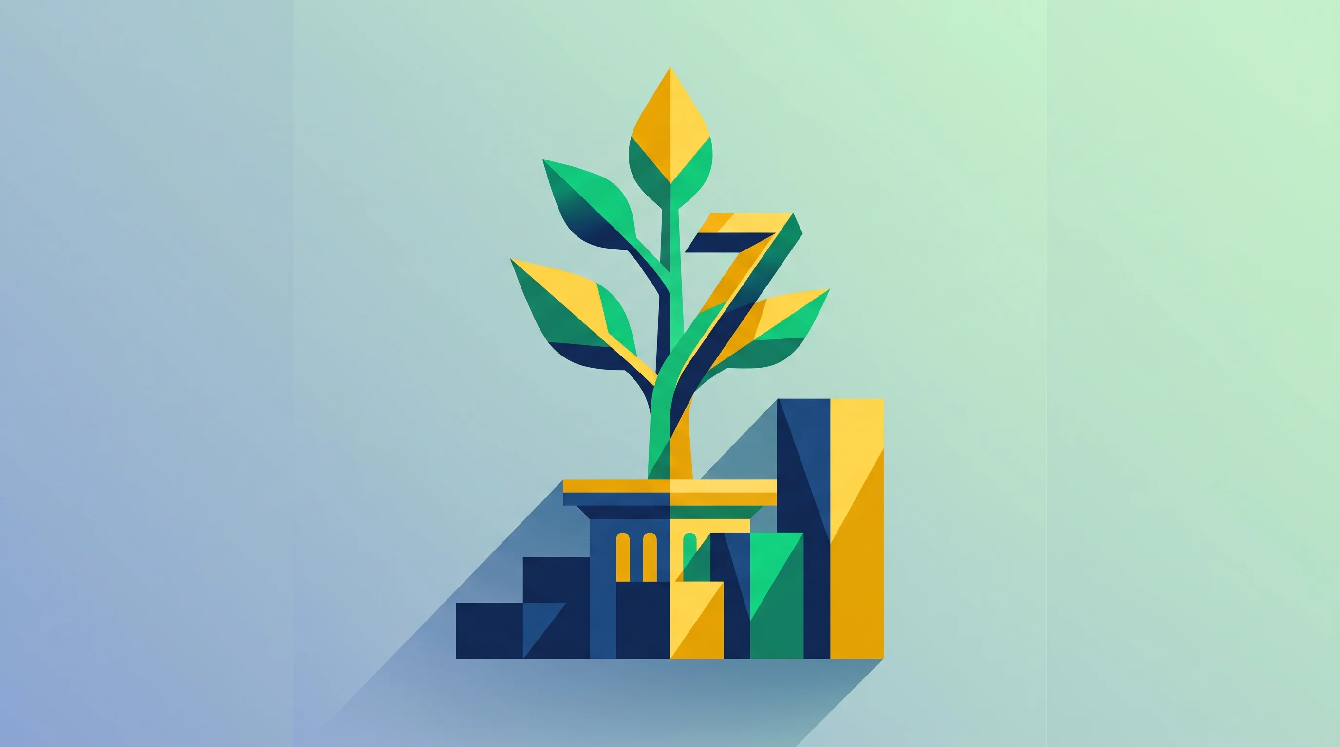 Digital illustration for article section "Content Section 4" in "Digs raises $25.3M to bring AI digital twins to homebuilding" - A conceptual and minimalist representation of seed funding and financial growth, featuring a single ...