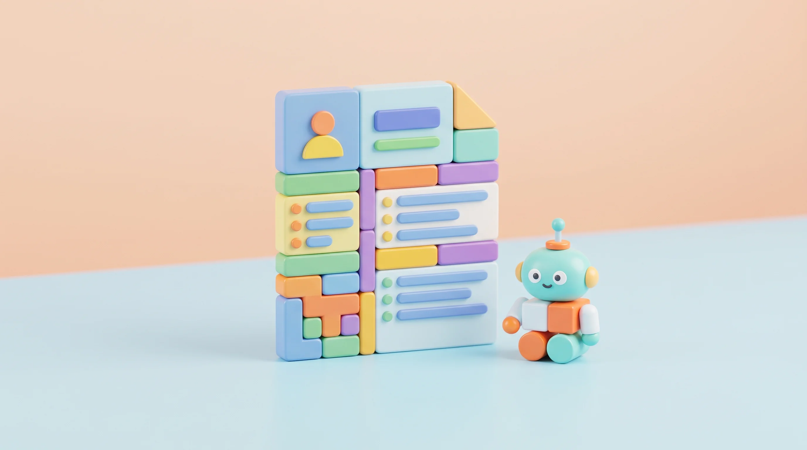 Digital illustration for article section "Founders With Unusual Résumés" in "Verascient raises $1.2M for enterprise AI agent platform" - A conceptual miniature model representing an unusual founder's résumé, featuring a stylized, oversiz...