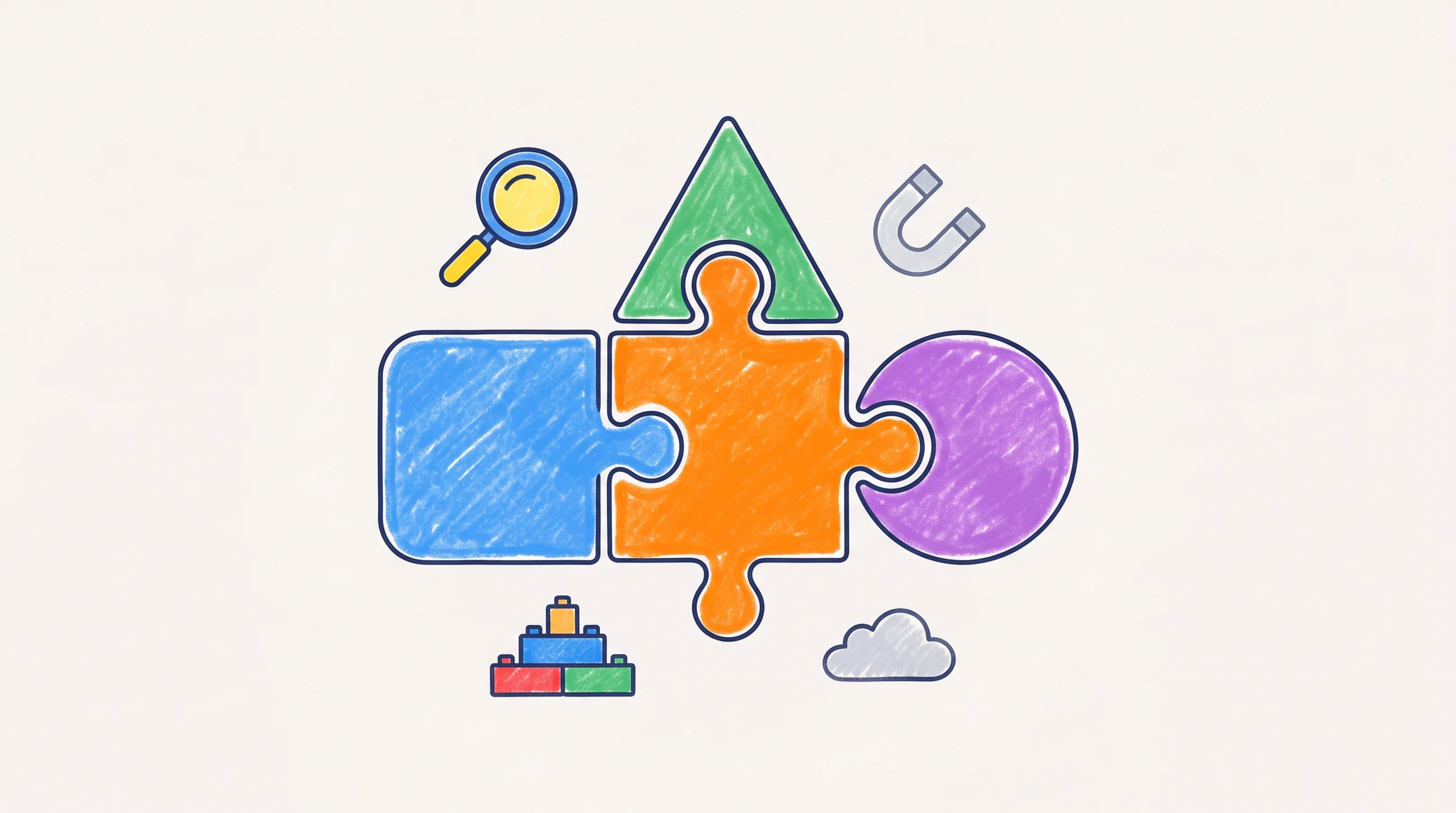 Digital illustration for article section "Content Section 2" in "Context.dev launches API to give AI agents real-time web data" - A clean, conceptual illustration representing seamless software integrations, featuring a central in...