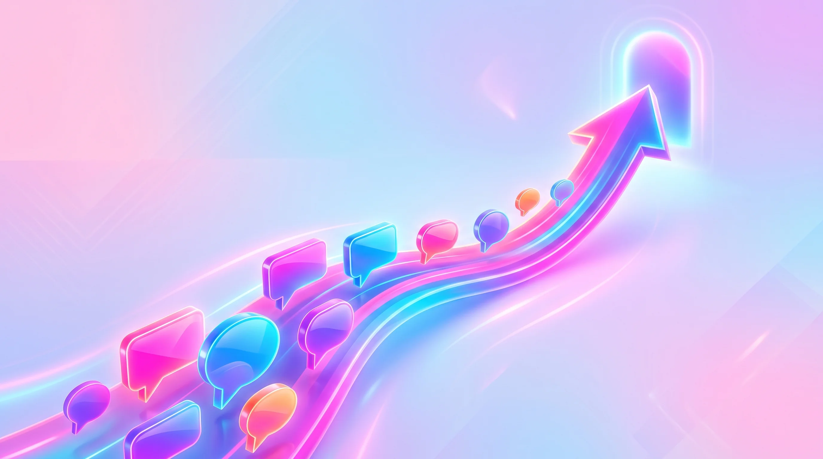 Digital illustration for article section "Content Section 4" in "Atorie raises $9.5M to sell luxury fashion direct from factories" - A clean, minimalist conceptual image representing conversational AI driving referral traffic, featur...