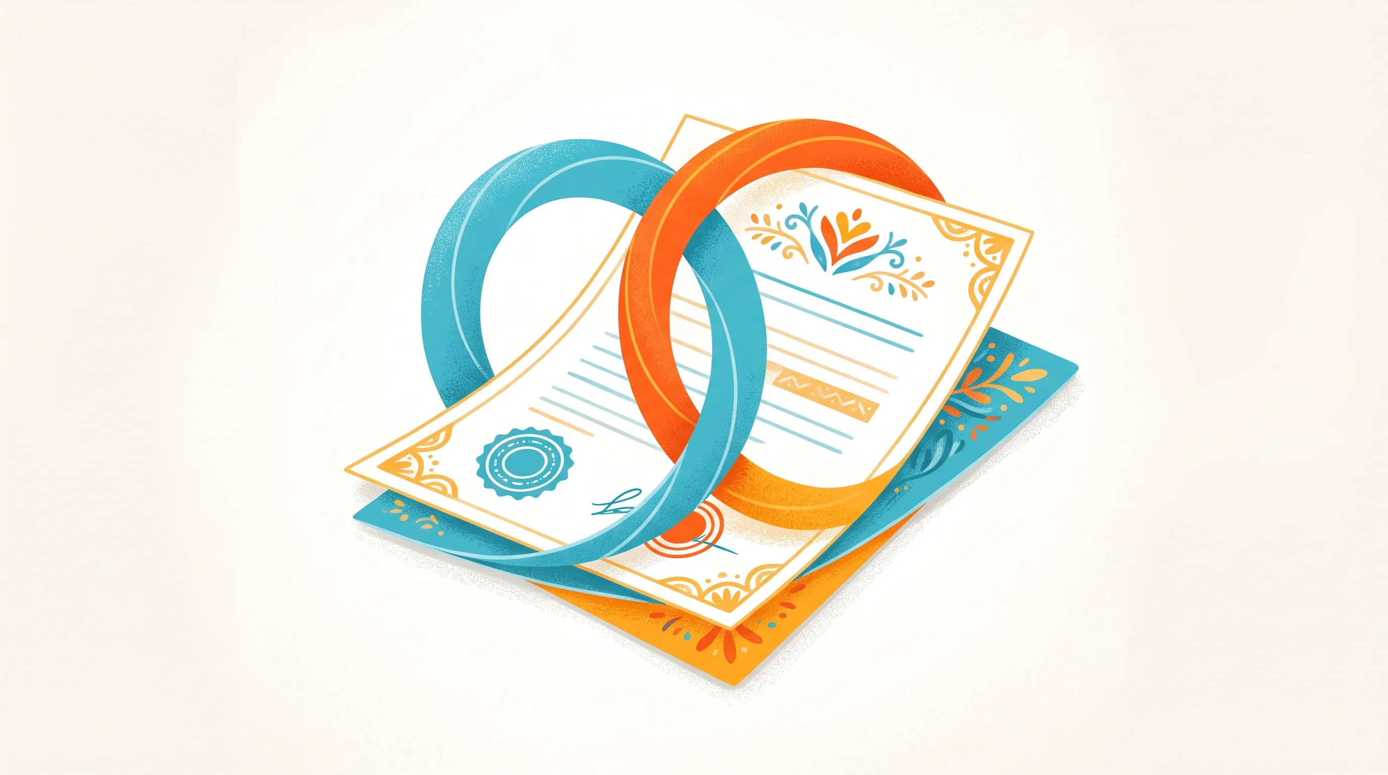 Digital illustration for article section "Content Section 3" in "Ooak Data turns company data into AI agent training environments" - A conceptual and minimalist illustration representing the founding of a transatlantic company with d...