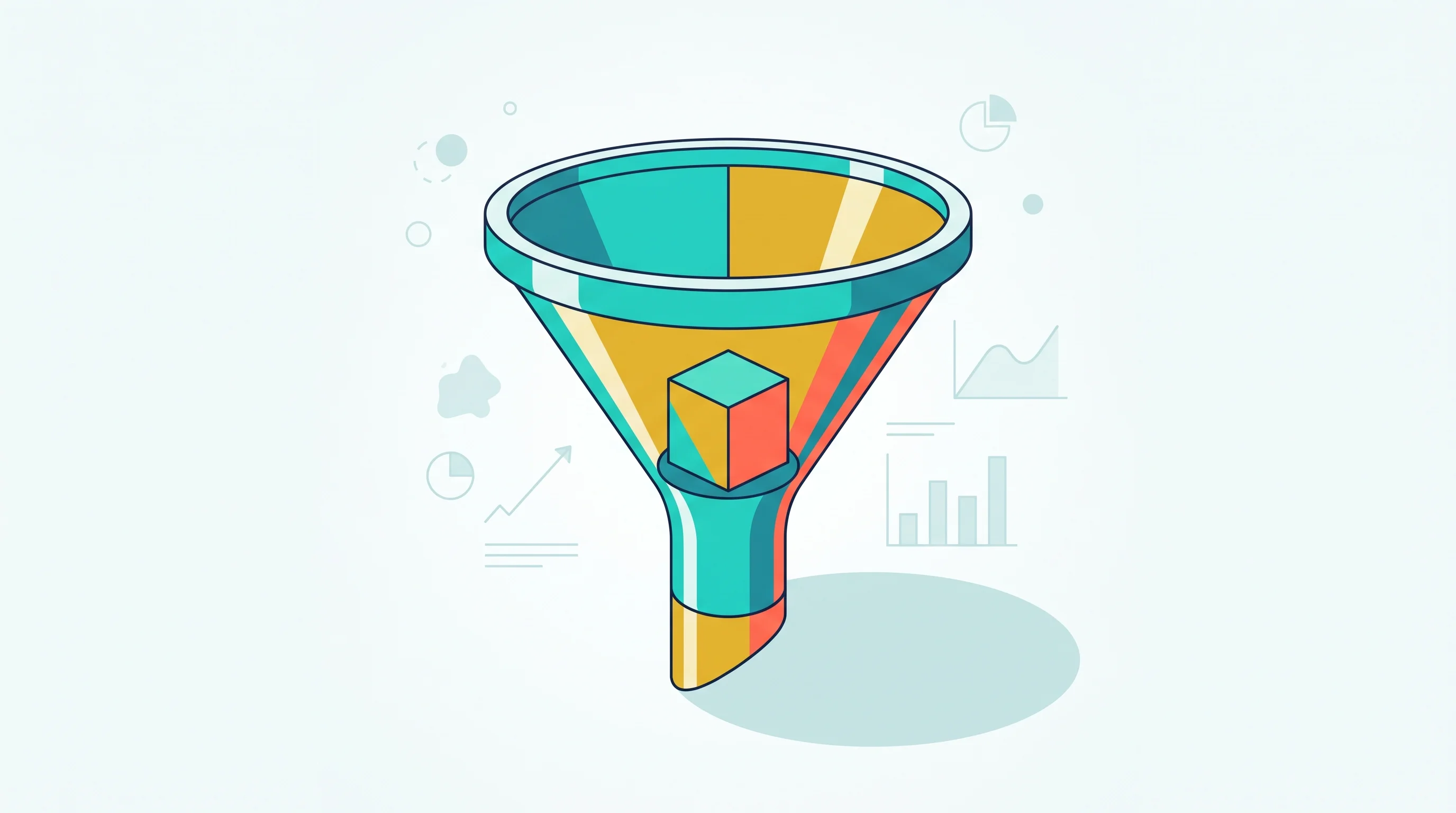 Digital illustration for article section "Content Section 2" in "Akon Labs launches nervous system for AI coding agents" - A minimalist, conceptual illustration of a sleek, modern funnel structure representing a bottleneck,...