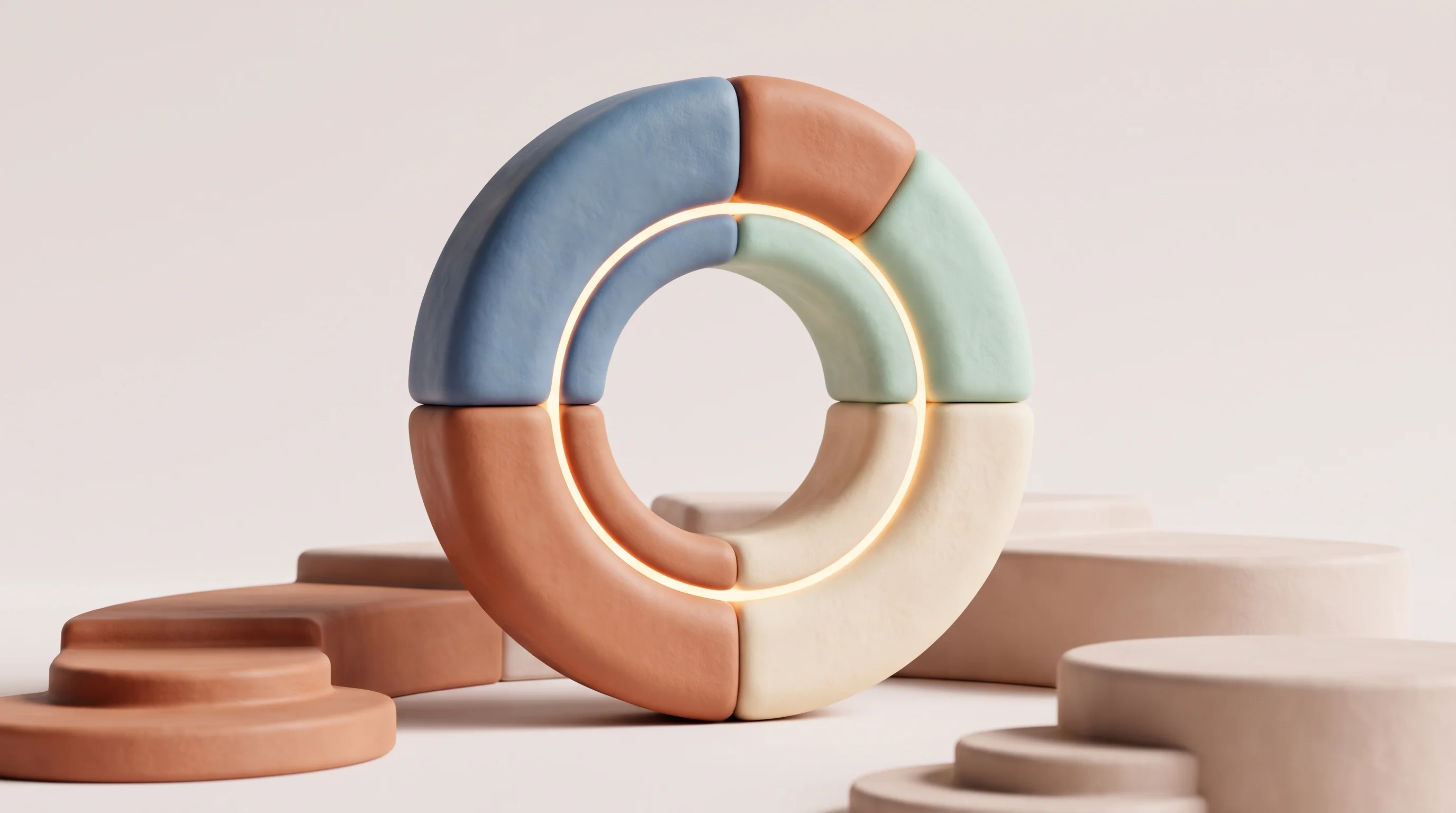 Digital illustration for article section "Content Section 3" in "Marengo launches AI-native data center design platform" - A conceptual, minimalist 3D rendering of a massive, stylized scientific magnet representing high-pow...