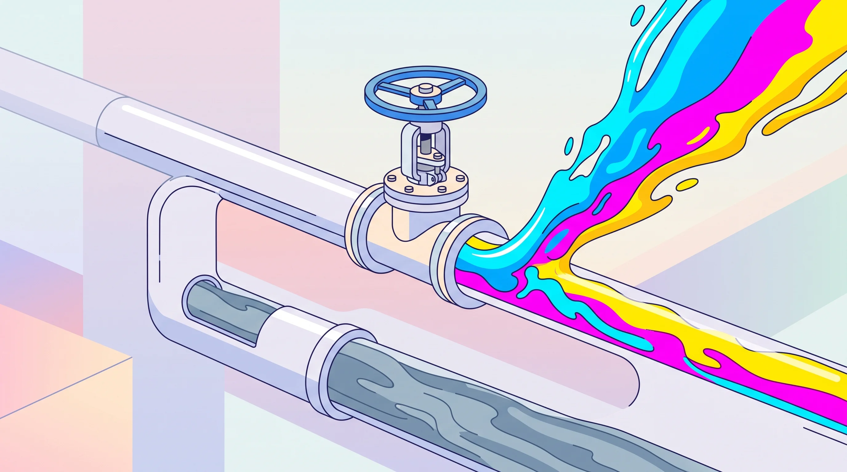Digital illustration for article section "Content Section 7" in "HyperProbe launches runtime debugger for AI coding agents" - A clean, minimal retro-futuristic illustration depicting the active injection of a brilliant, high-s...