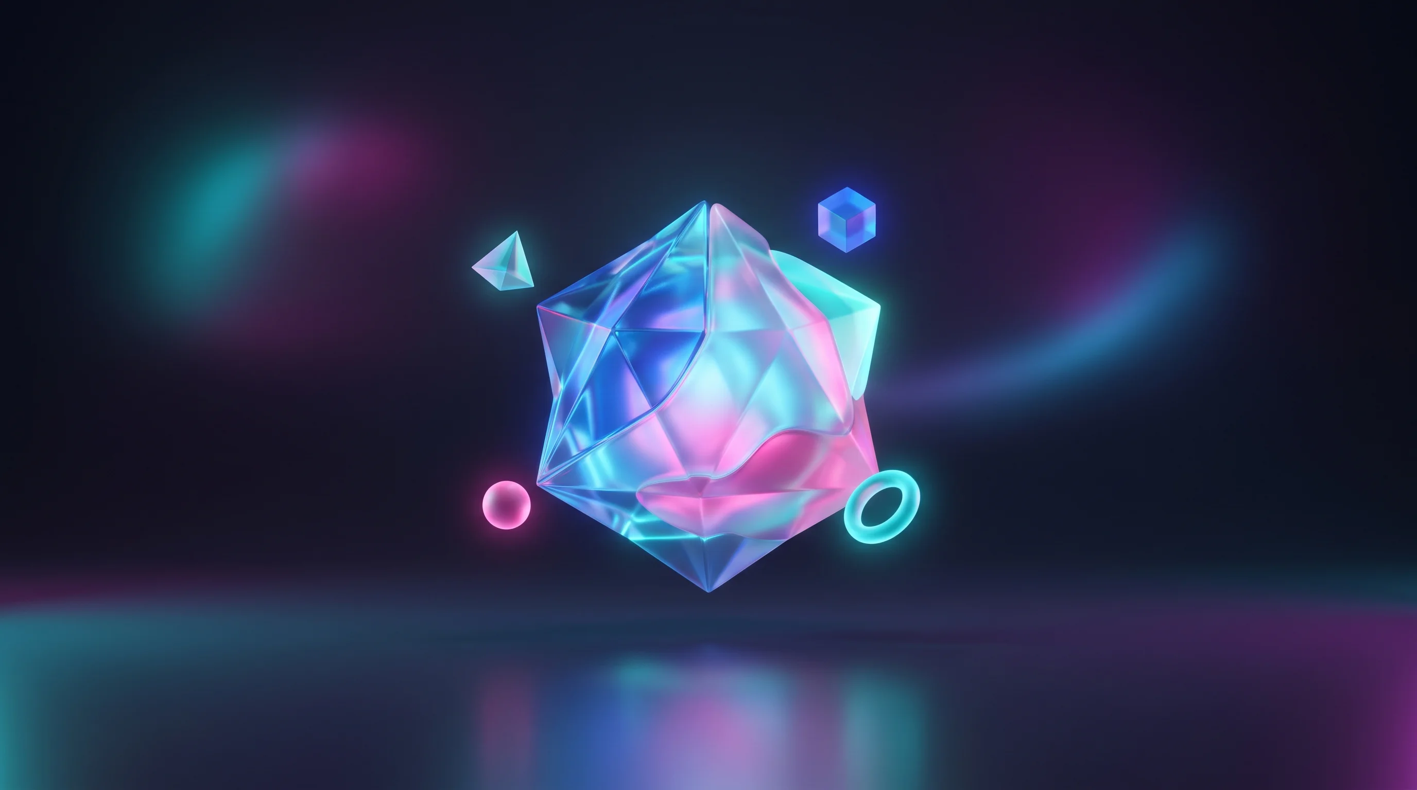 Digital illustration for article section "A Crowded Field" in "Rasyn launches AI workspace for chemical formulation" - A highly conceptual and minimalist visualization of a competitive materials science and chemical syn...