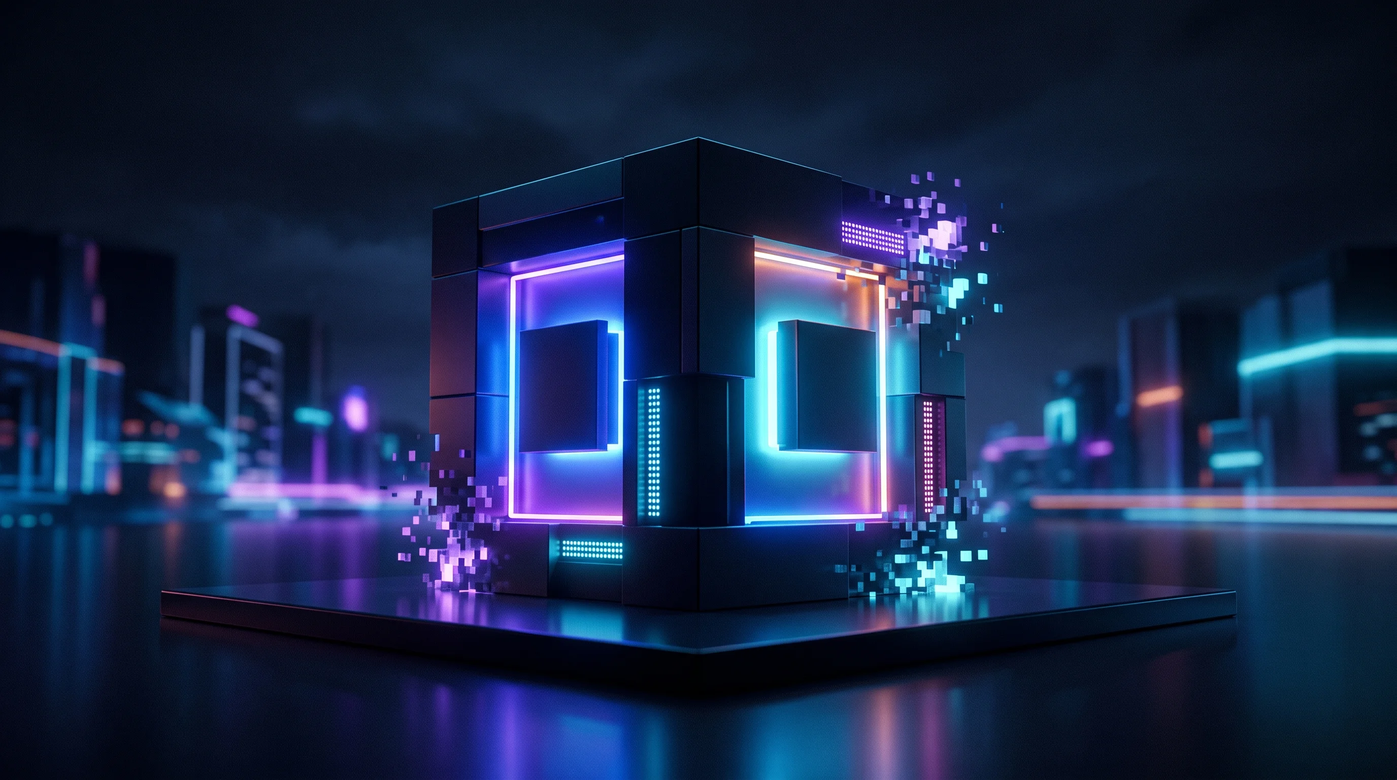 Digital illustration for article section "The Infrastructure Play" in "Moonshot AI releases 2.8T-parameter open-weight model" - A clean, minimalist conceptual representation of digital infrastructure and seamless software integr...