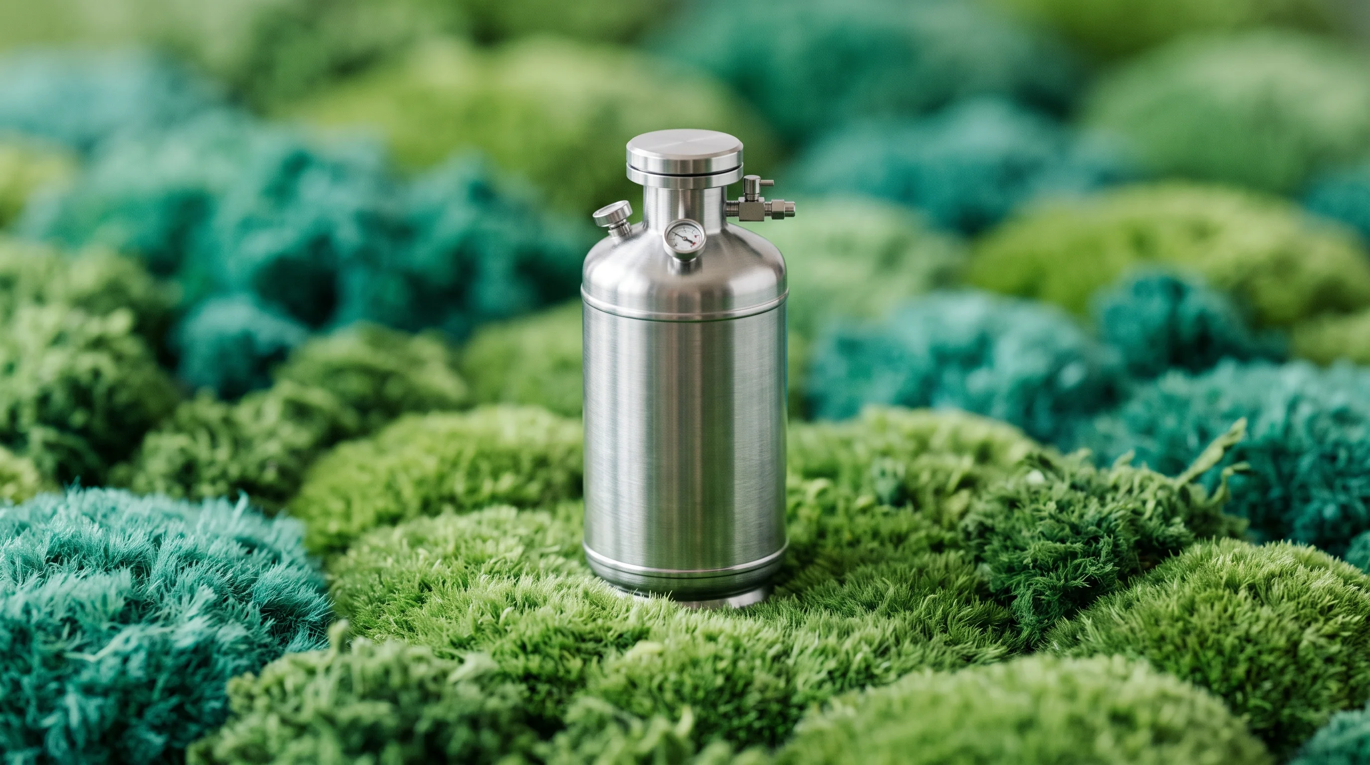 Digital illustration for article section "Content Section 6" in "S-Transistors raises $3M to scale quantum computing hardware" - A conceptual macro photography shot featuring a single, sleek cryogenic storage vessel representing ...
