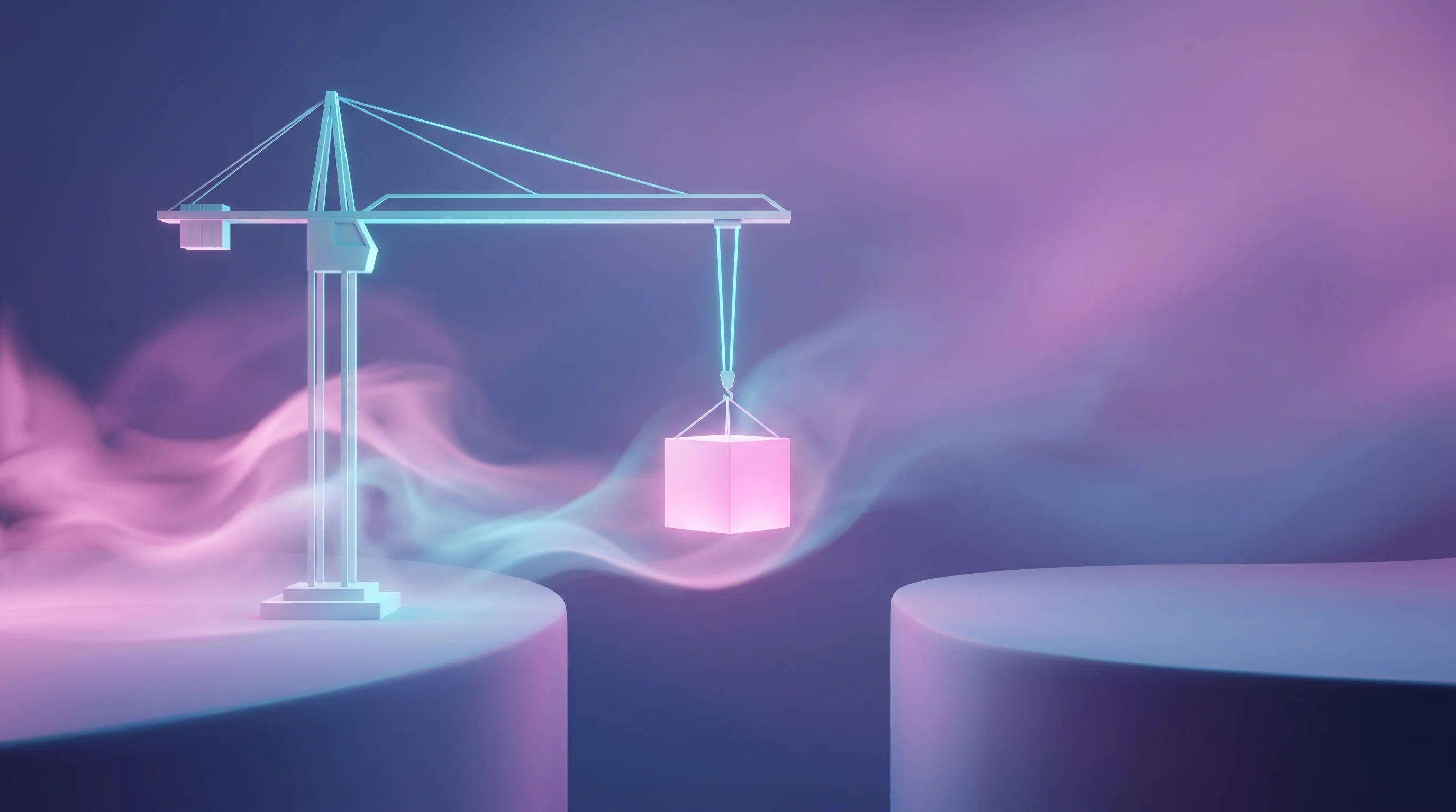 Digital illustration for article section "Content Section 2" in "Odyssey Energy raises $74M to expand solar financing platform" - A minimalist and conceptual architectural scene symbolizing the extension of supply-chain credit and...