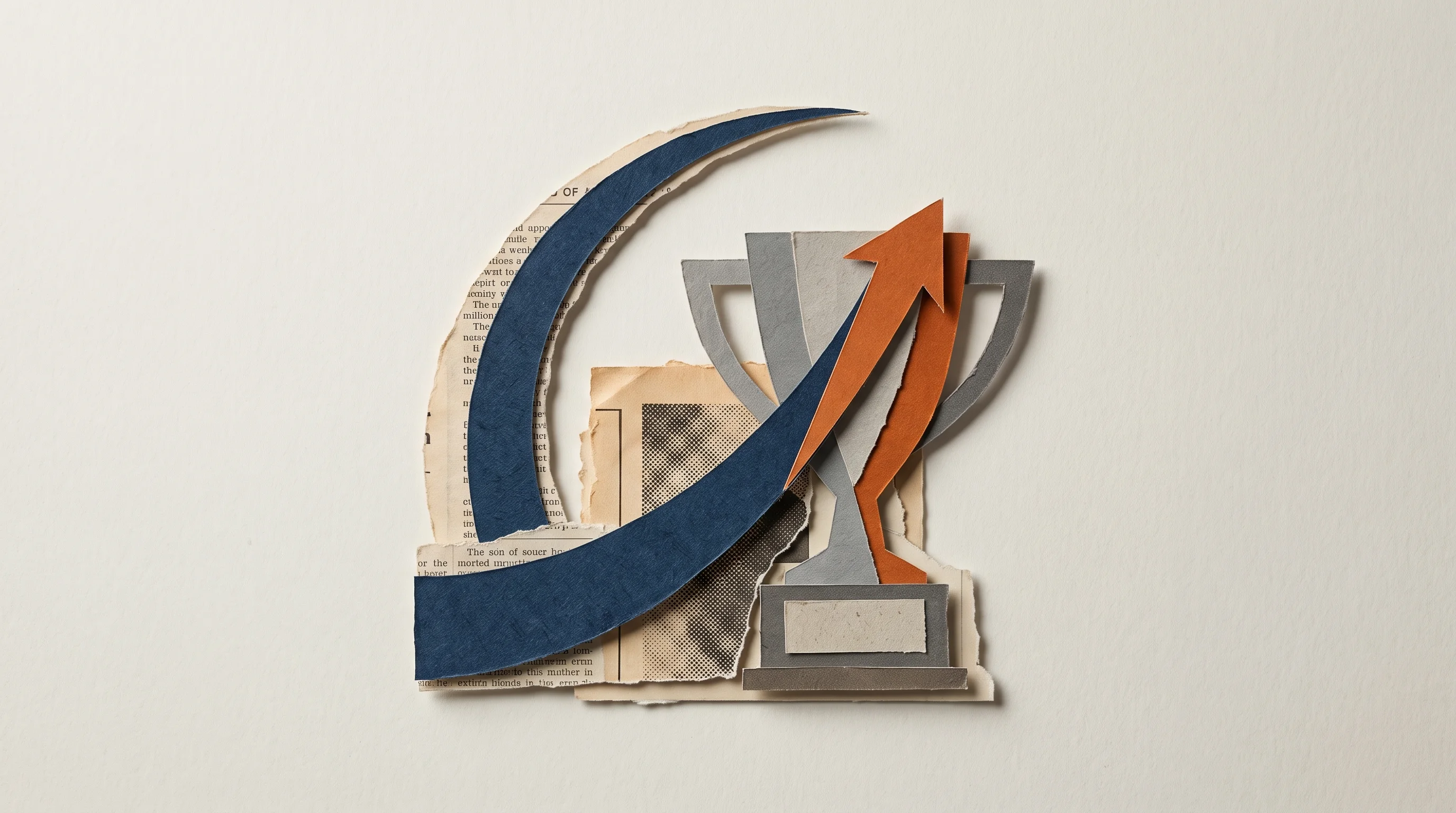 Digital illustration for article section "Funding Trajectory and What's Next" in "MFast raised $6M Series A for Southeast Asia expansion" - A clean, minimalist composition representing financial growth and industry recognition, featuring a ...