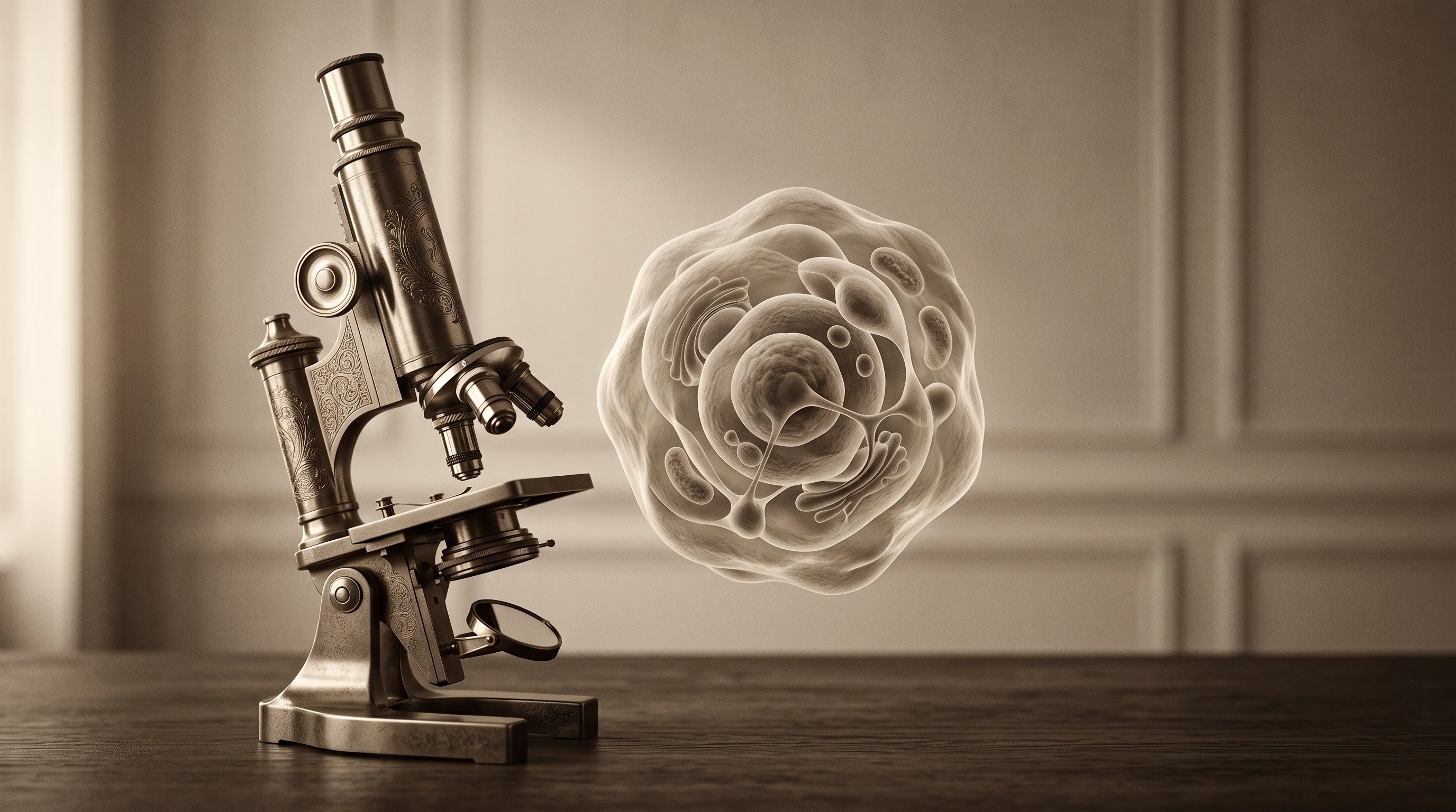 Digital illustration for article section "Content Section 4" in "Amyl Therapeutics raises $9.4M for multi-target Alzheimer's drug" - A conceptual image representing the preclinical phase of biological research, featuring a single, el...