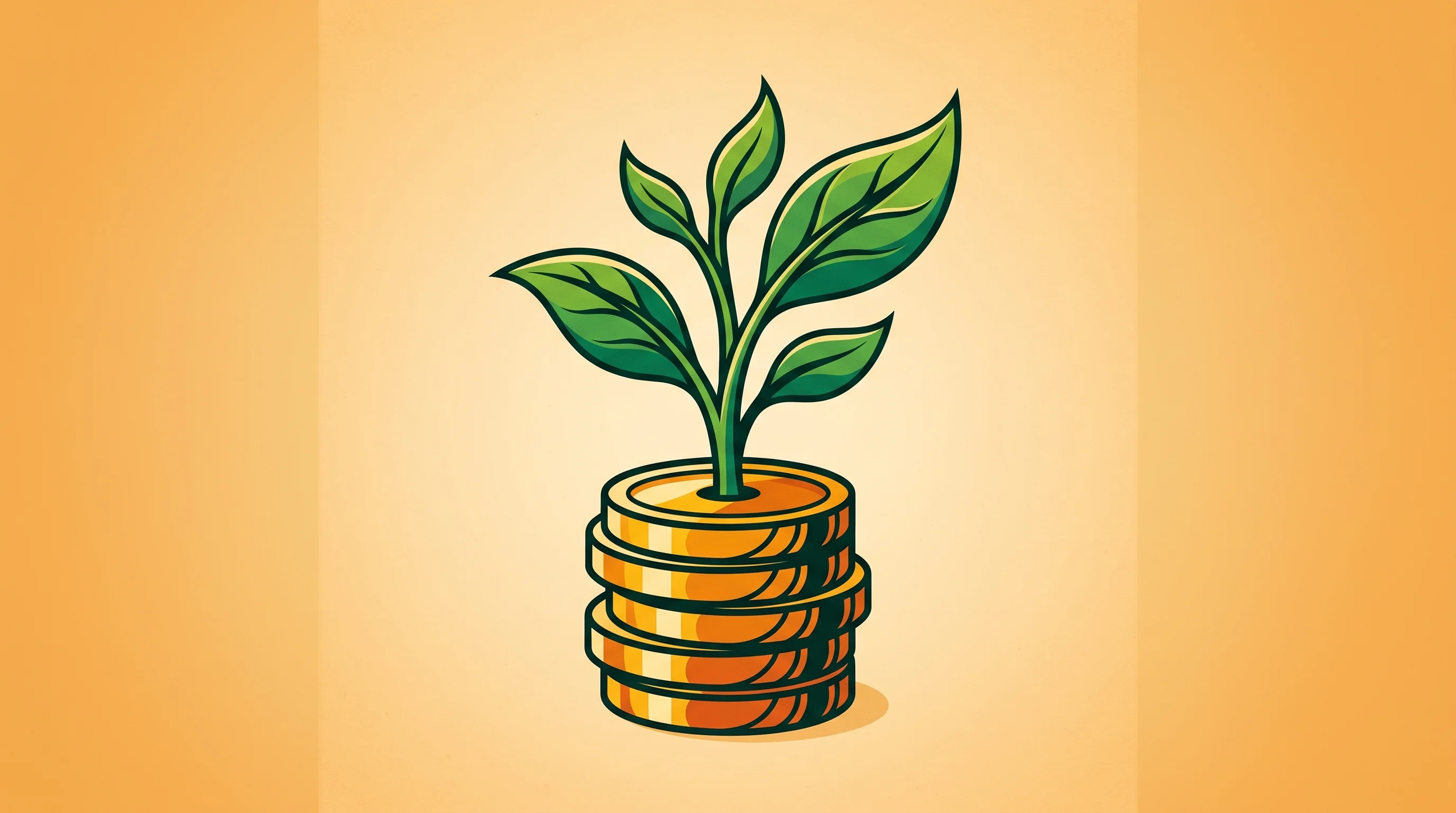 Digital illustration for article section "Content Section 3" in "Ki 13 raises $5M to produce lowest-cost green hydrogen" - A minimalist and conceptual illustration representing early-stage climate-focused investment, featur...