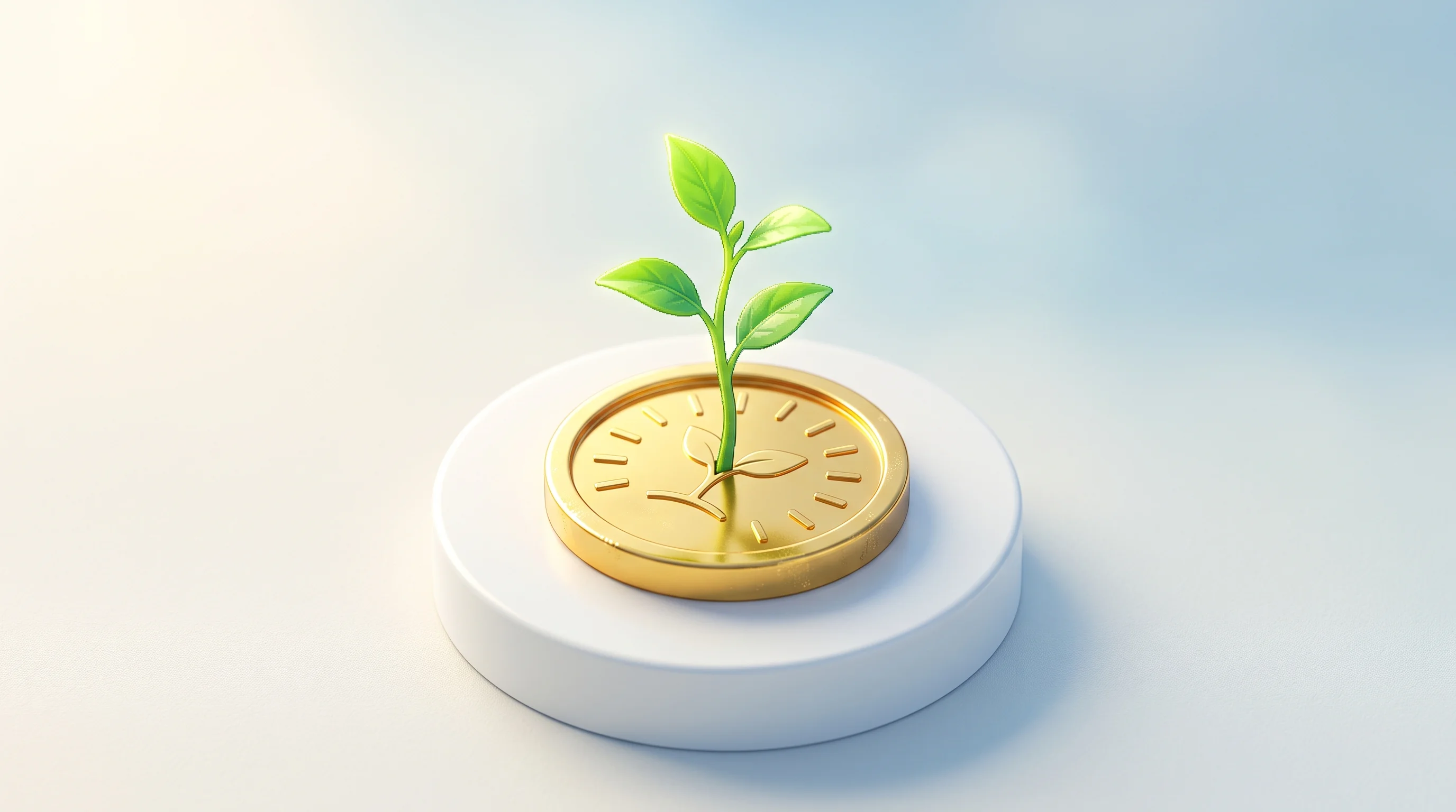 Digital illustration for article section "Content Section 4" in "Medly AI raises $8M to scale AI exam tutoring platform" - A minimal and conceptual representation of a financial seed investment and natural growth, featuring...