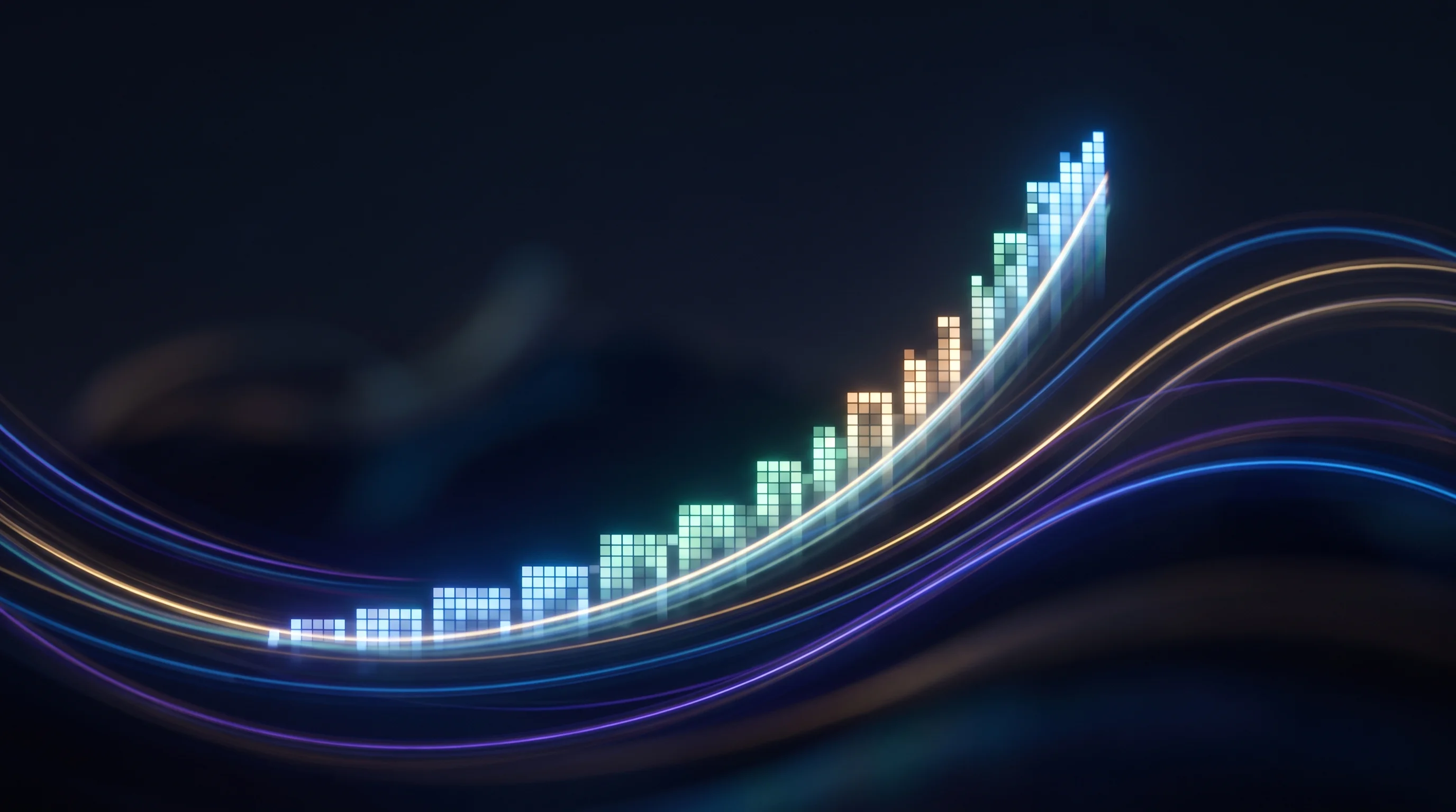 Digital illustration for article section "Content Section 3" in "Orchestra raises $3.3M to orchestrate enterprise AI agents" - A minimalist and conceptual representation of the booming data orchestration market, featuring a sin...
