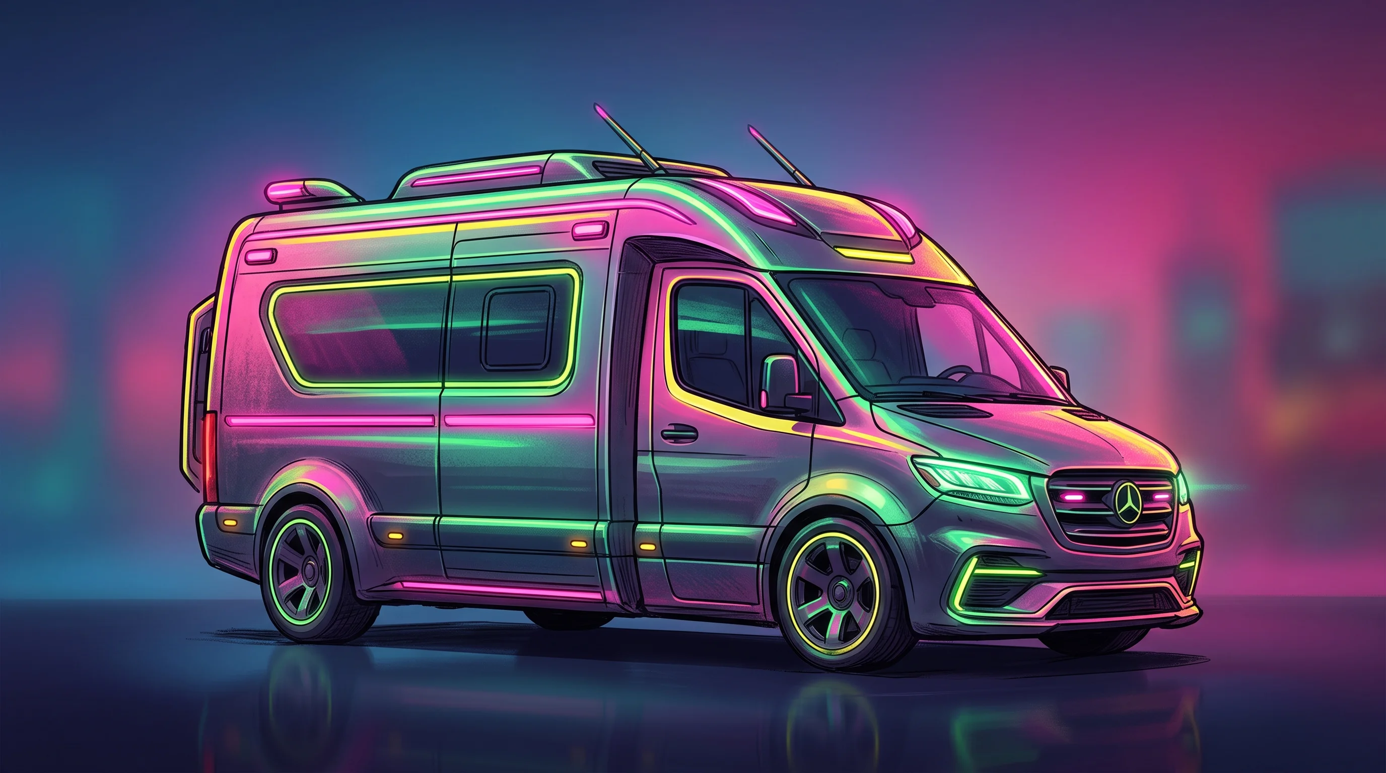 Digital illustration for article section "Content Section 2" in "Medulance raises $2.5M to expand India ambulance network" - A sleek, ultra-modern smart connected ambulance serves as the single strong focal point in a clean, ...
