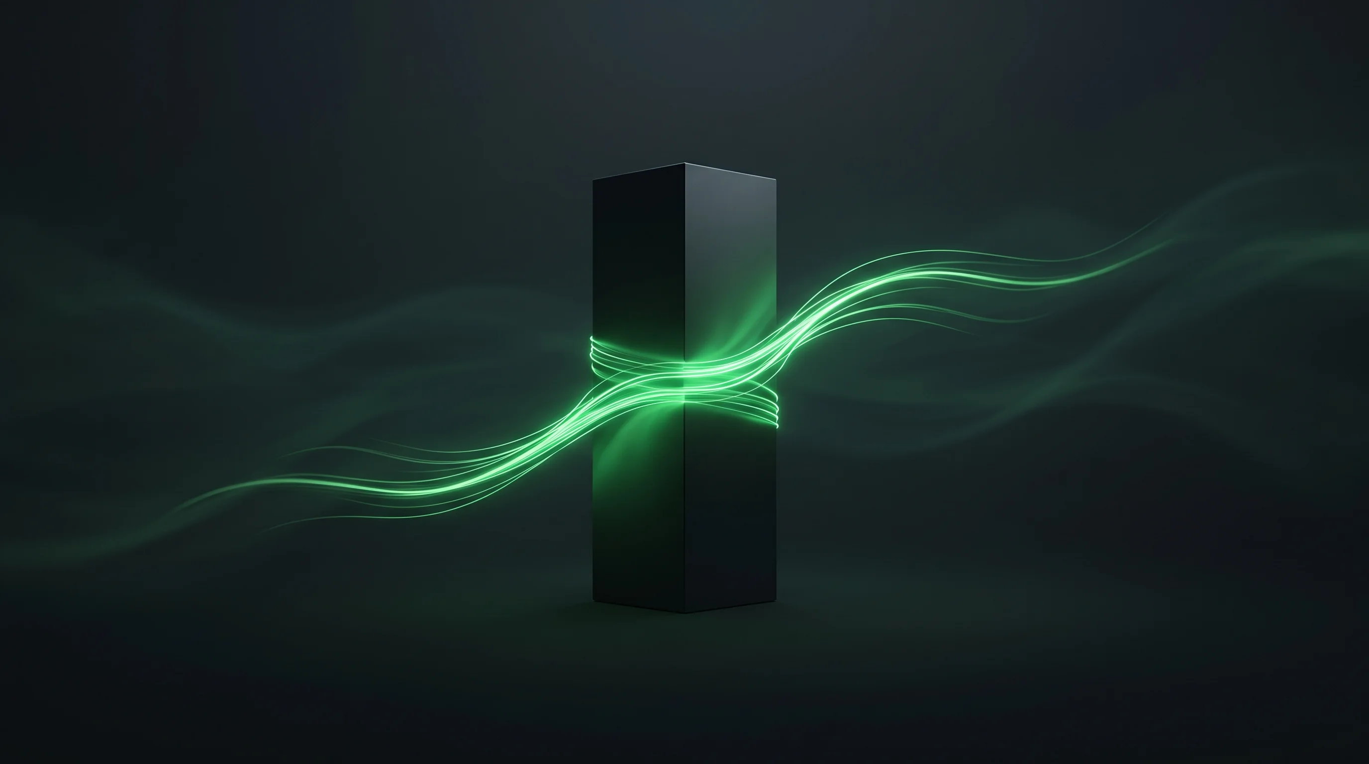 Digital illustration for article section "Content Section 8" in "AI inference costs cut startup runway to 12-15 months" - A minimalist and conceptual representation of an AI data center energy bottleneck, featuring a singl...