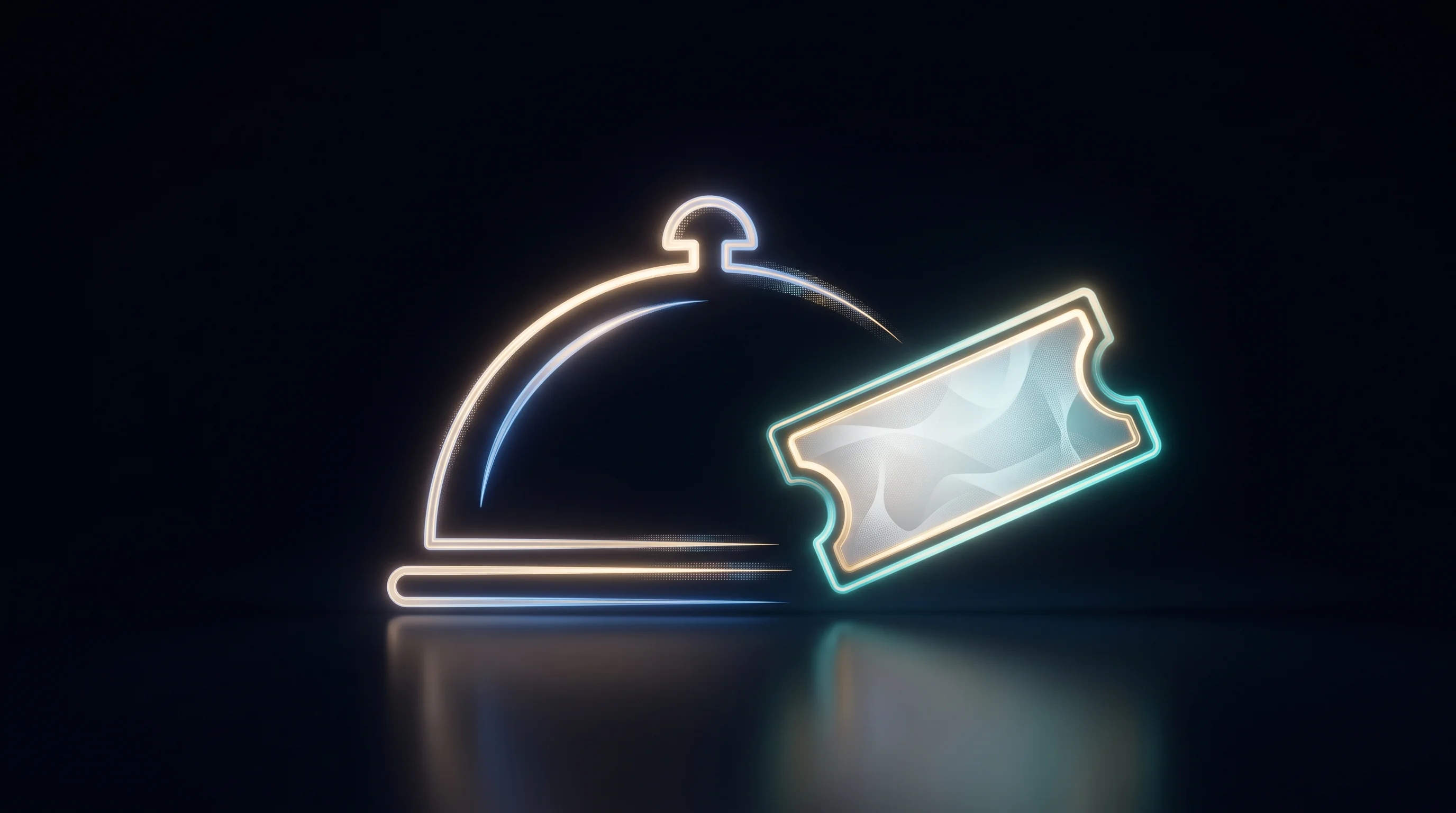 Digital illustration for article section "Content Section 3" in "Olenbee raises $7M to make employee benefits card-free" - A minimalist and modern conceptual image representing a digital meal voucher partnership for restaur...