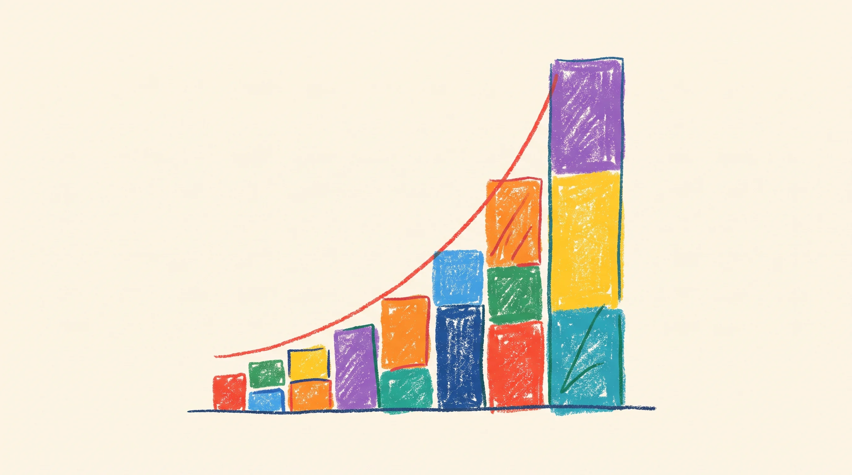 Digital illustration for article section "Content Section 3" in "Tsenta reaches $3M ARR in three months with AI job agent" - A clean, minimal conceptual illustration representing rapid exponential user growth and scaling, fea...