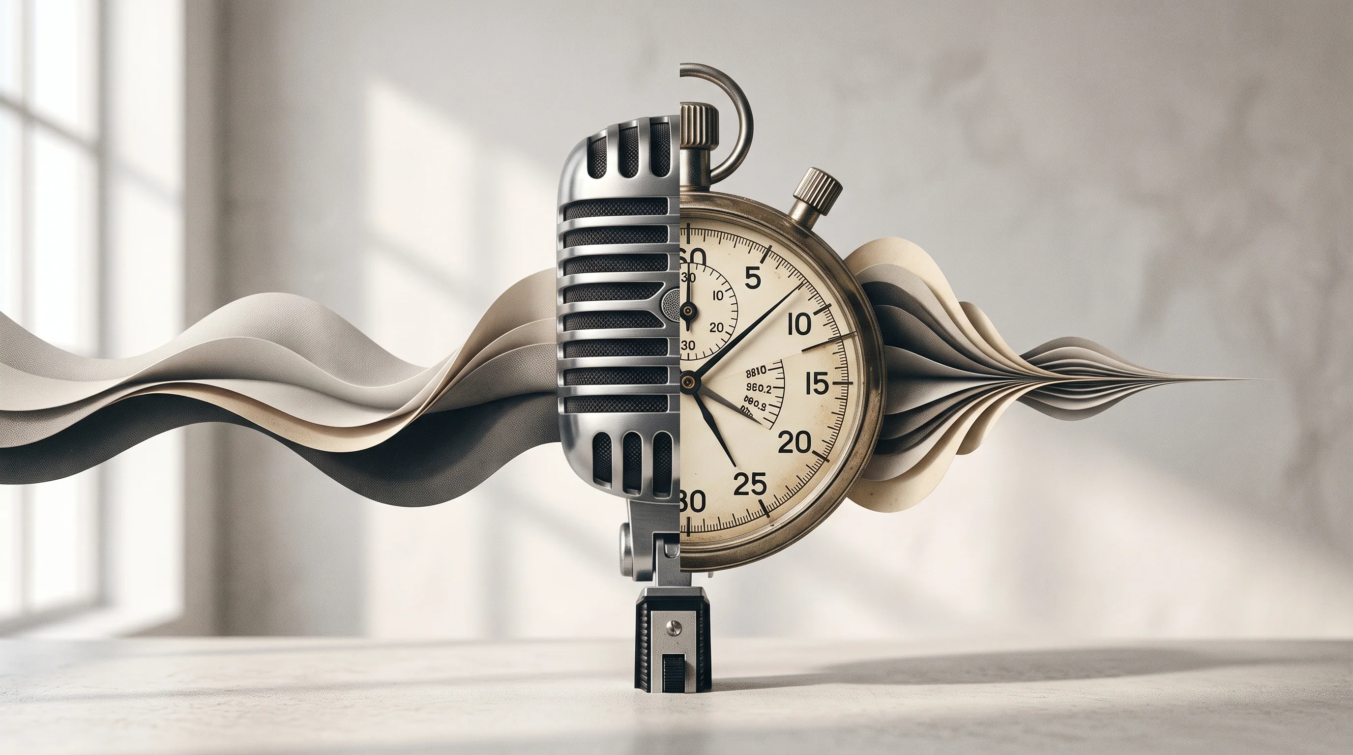 Digital illustration for article section "Early Adopters Report Gains" in "Inception launches Mercury 2.5 at 1,107 tokens/second" - A conceptual and minimalist surreal digital collage representing a dramatic decrease in voice-platfo...