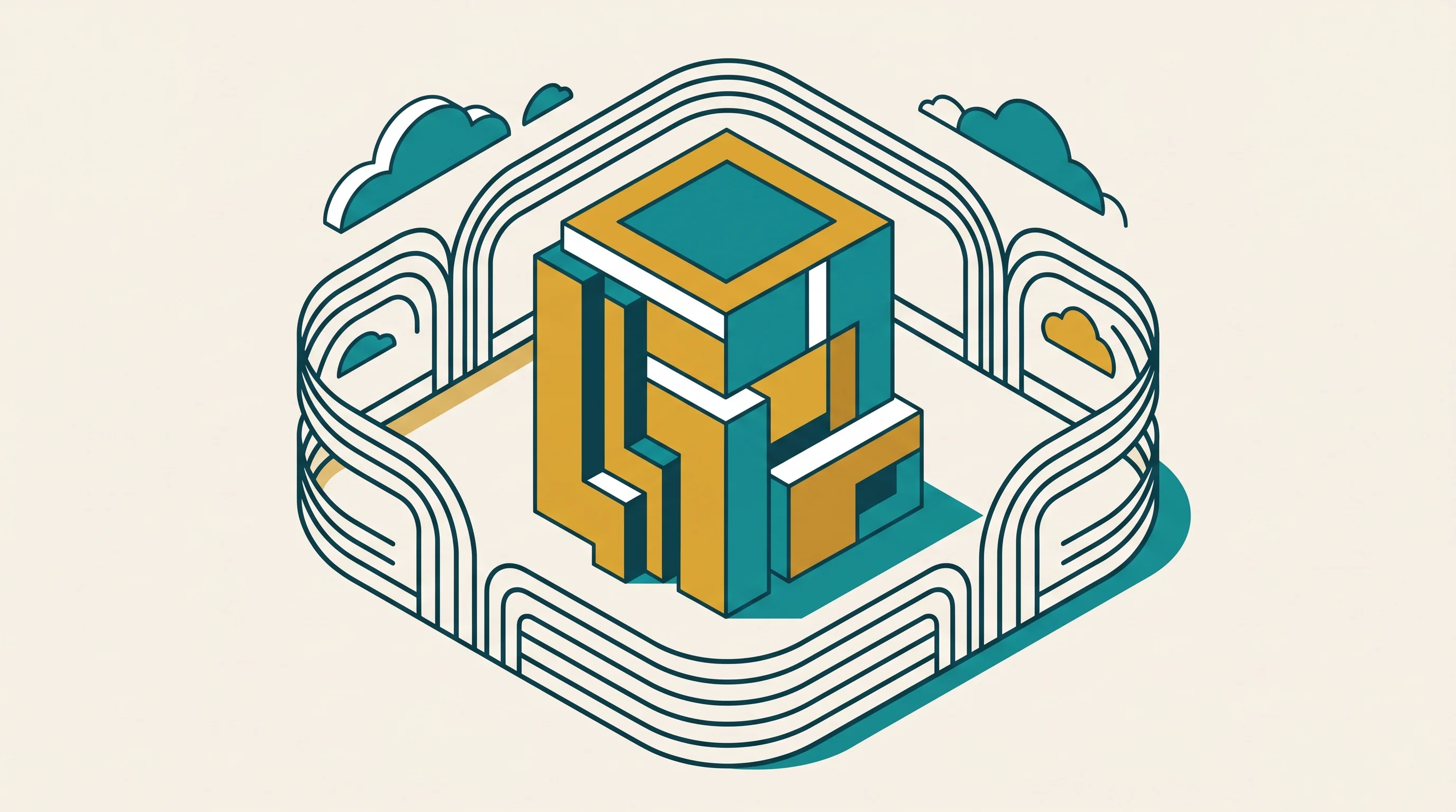 Digital illustration for article section "Content Section 3" in "Cylake raises $245M for AI-native cybersecurity platform" - A clean, minimal, and conceptual illustration representing a secure, self-contained architecture com...