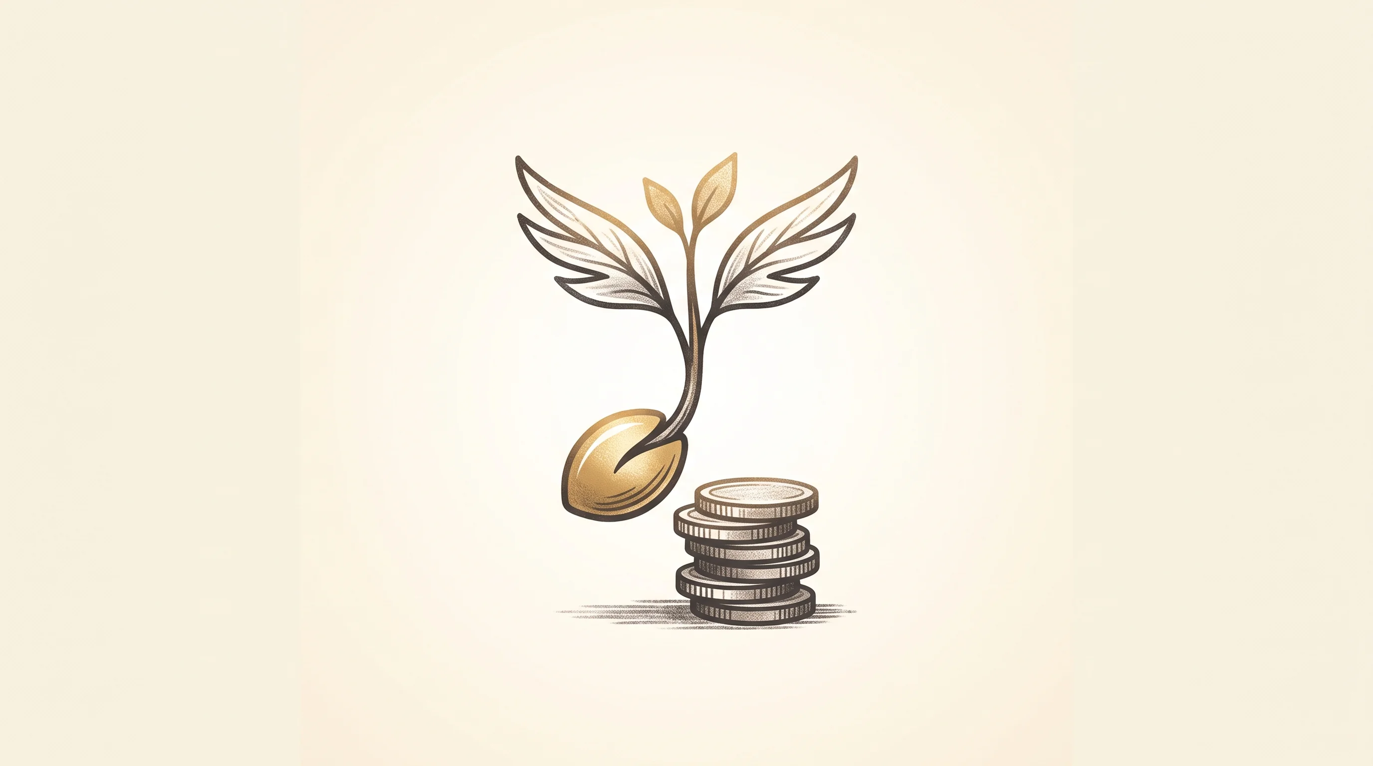 Digital illustration for article section "Content Section 3" in "Limetax raises €36M to build AI-powered accounting firm group" - A minimalist and conceptual illustration representing an equity funding round and angel investment, ...
