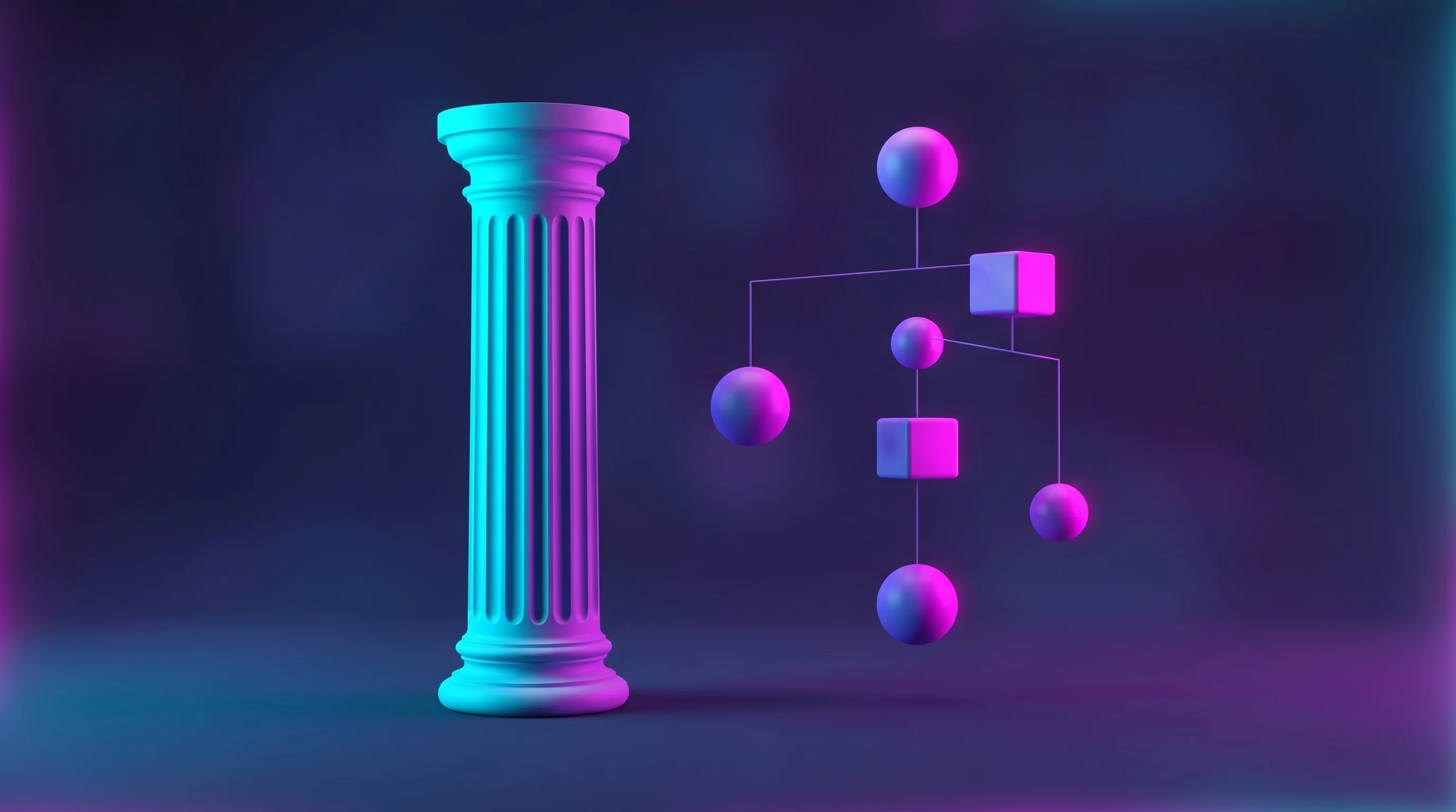 Digital illustration for article section "Content Section 3" in "BynarIO raises $2.4M to detect flaws in compiled software" - A clean, minimalist conceptual image representing academic computer science research and a lean orga...