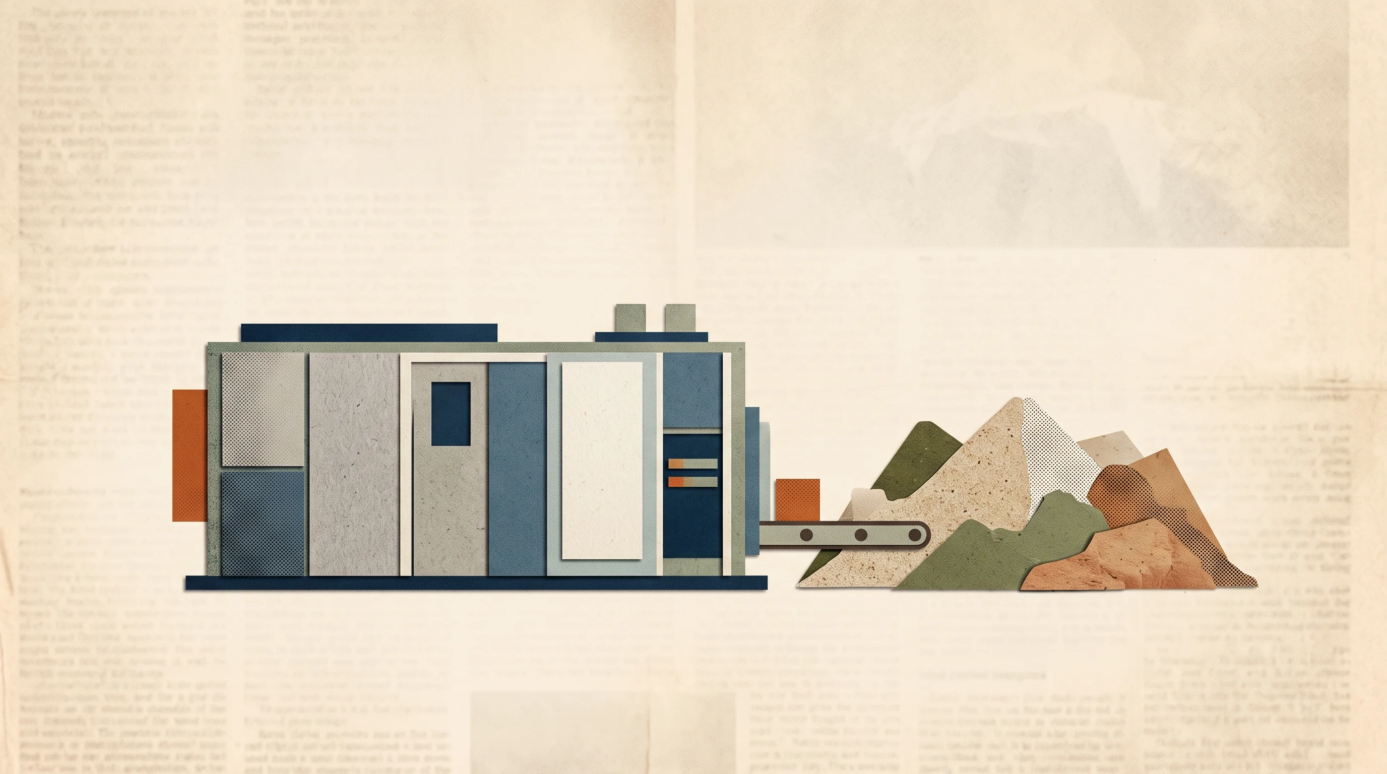Digital illustration for article section "Content Section 2" in "MCatalysis raises $5M to make low-carbon fuel below fossil cost" - A minimalist and conceptual visualization of a sleek, standalone modular processing unit positioned ...
