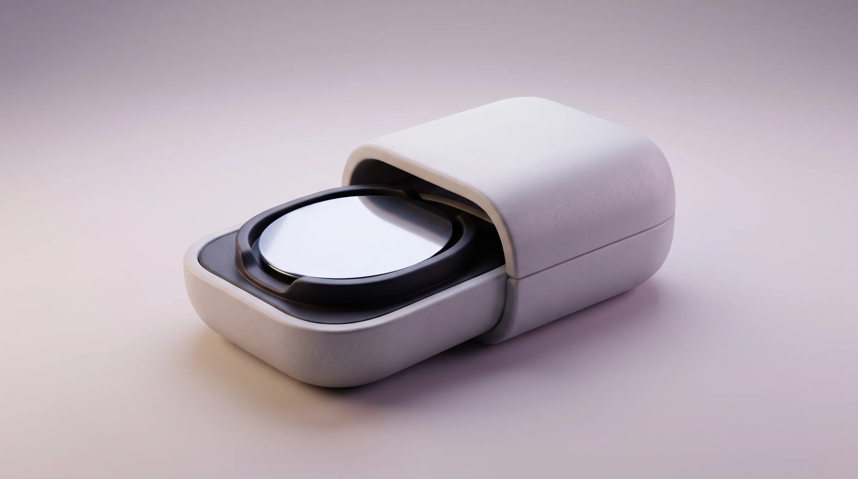 Digital illustration for article section "Content Section 2" in "BESXAR raises $9.3M for orbital semiconductor factories" - A sleek, highly engineered space canister designed to protect delicate silicon wafers, rendered in a...