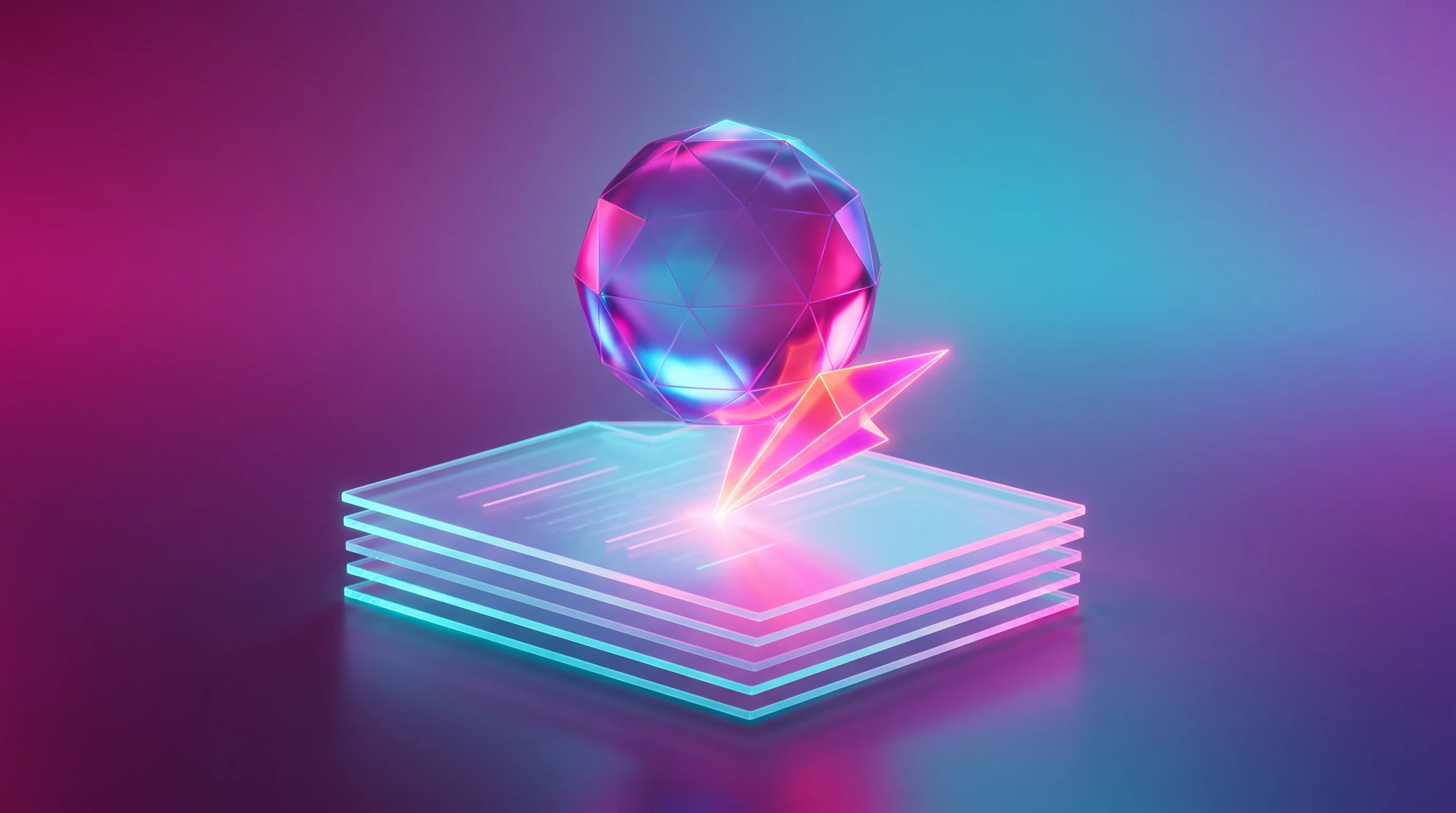 Digital illustration for article section "Content Section 3" in "HelmGuard AI raises $7.3M to automate risk management" - A clean, minimalist conceptual image featuring a sleek, glowing geometric sphere representing an int...