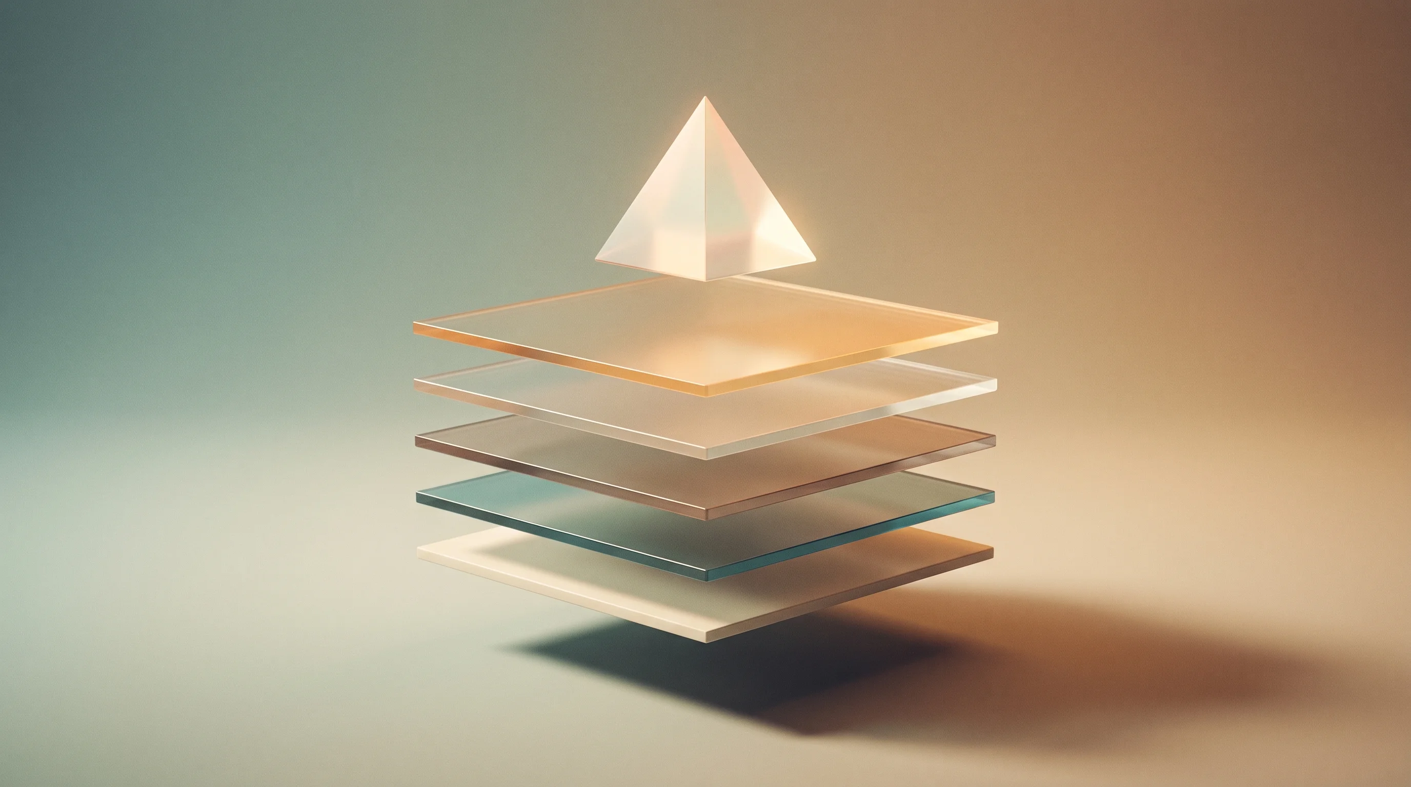 Digital illustration for article section "Content Section 2" in "June AI raises $20M to automate enterprise software rollouts" - A minimalist and conceptual visual representation of layered business logic and intelligent planning...