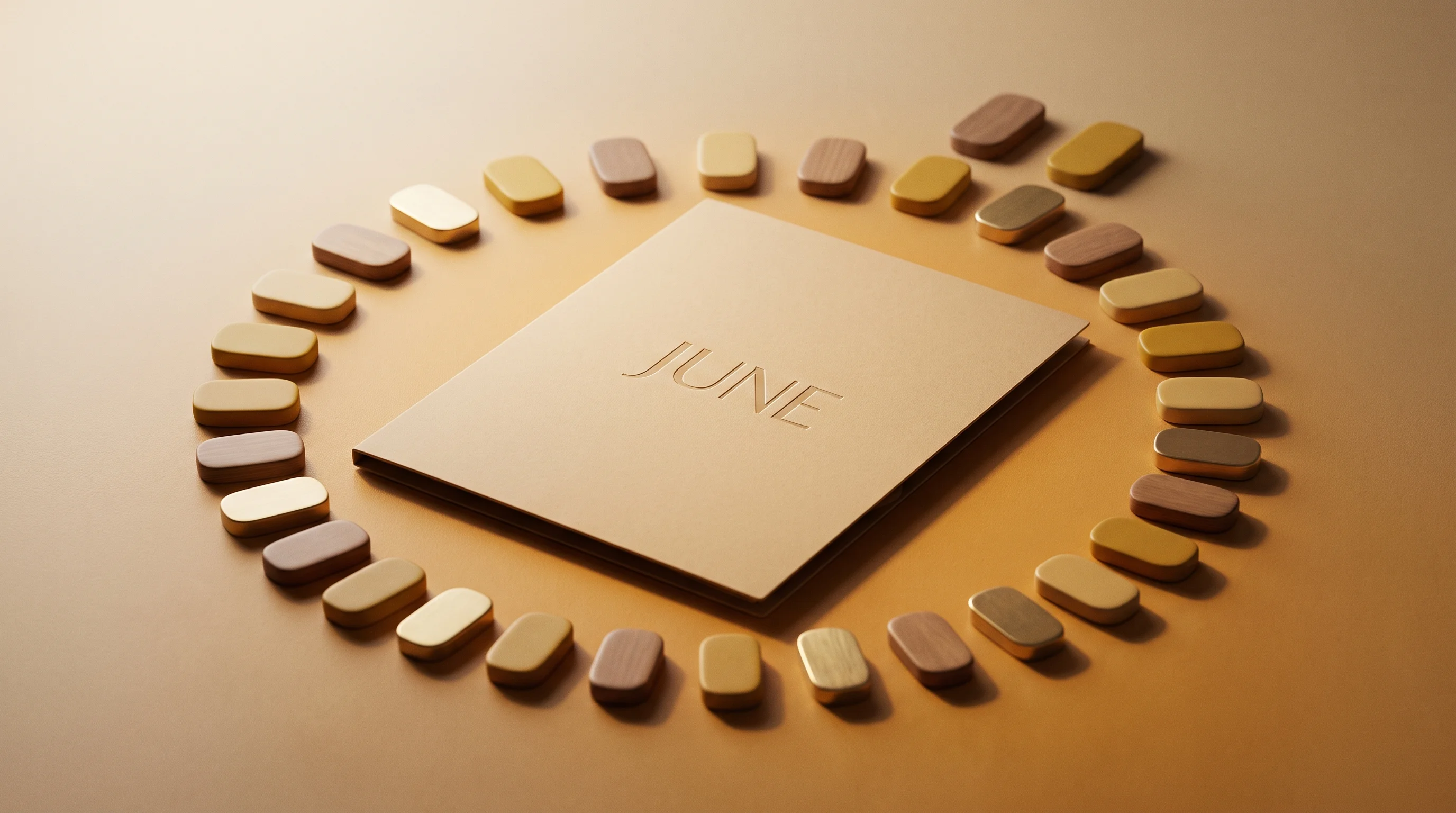 Digital illustration for article section "Content Section 3" in "June AI raises $20M to automate enterprise software rollouts" - A minimalist, conceptual representation of a corporate trademark filing, featuring a sleek, pristine...