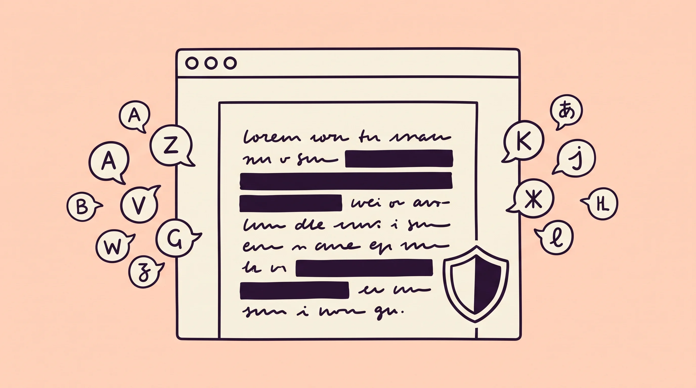 Digital illustration for article section "Content Section 2" in "Desert Ant Labs launches 18 on-device AI models" - A conceptual illustration of a minimalist web browser window displaying a clean document where speci...