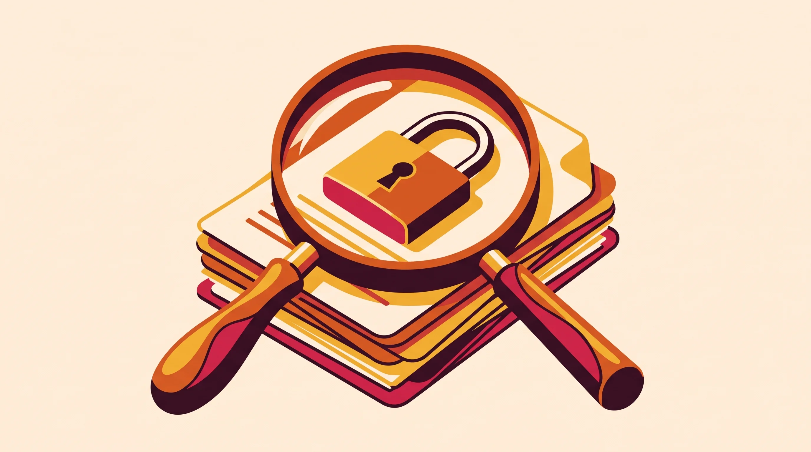 Digital illustration for article section "Content Section 2" in "Vaultree raises $12.8M to encrypt data while in use" - A minimalist, conceptual illustration of a large, stylized magnifying glass focusing on a secure, cl...