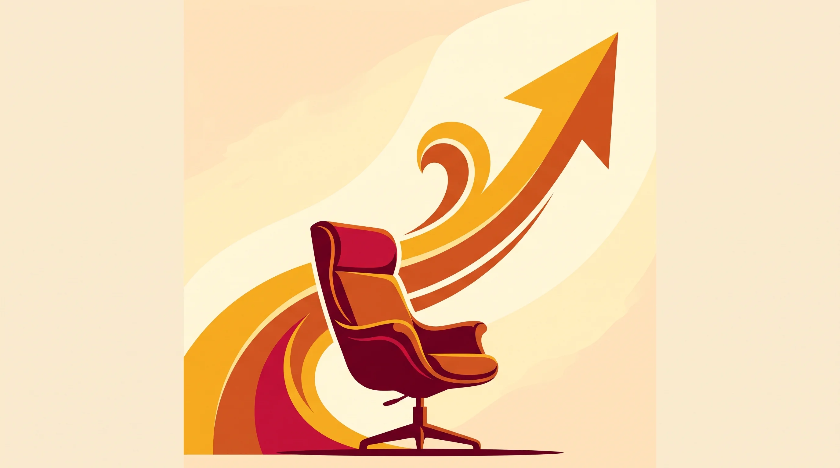 Digital illustration for article section "Content Section 3" in "Vaultree raises $12.8M to encrypt data while in use" - A minimalist and conceptual illustration symbolizing a corporate leadership transition and an aggres...