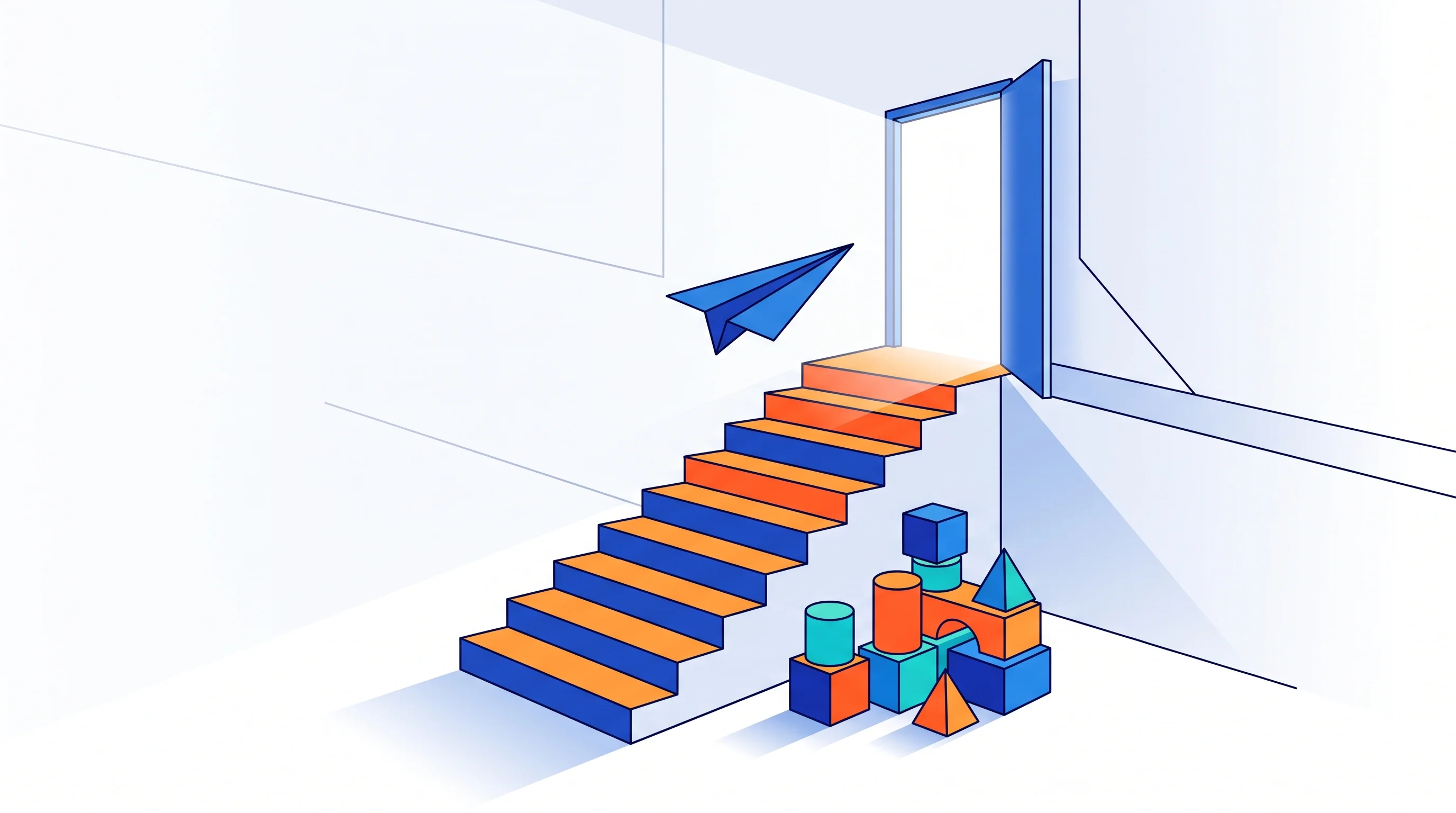 Digital illustration for article section "A Solo Founder With One Exit Already" in "Glen launches shared memory layer for AI agents" - A conceptual and minimalist illustration representing the journey of a solo founder achieving a succ...
