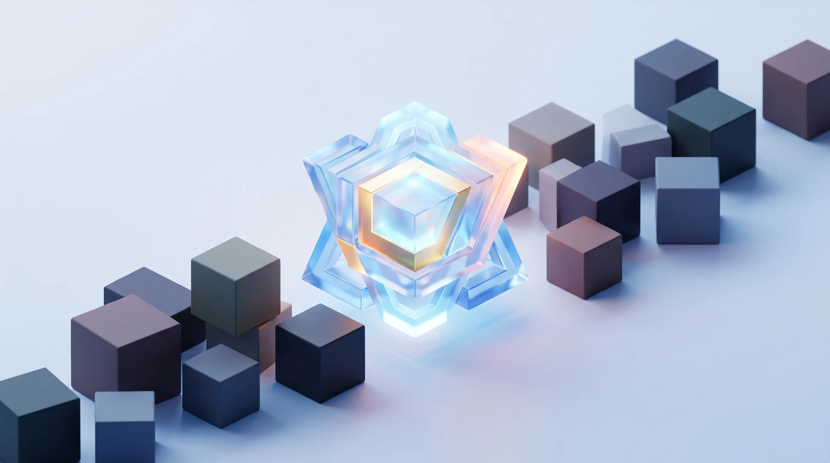 Digital illustration for article section "Content Section 4" in "Donkey launches AI trading platform for B2B procurement" - A conceptual and modern 3D rendering symbolizing a streamlined new purchasing model successfully nav...