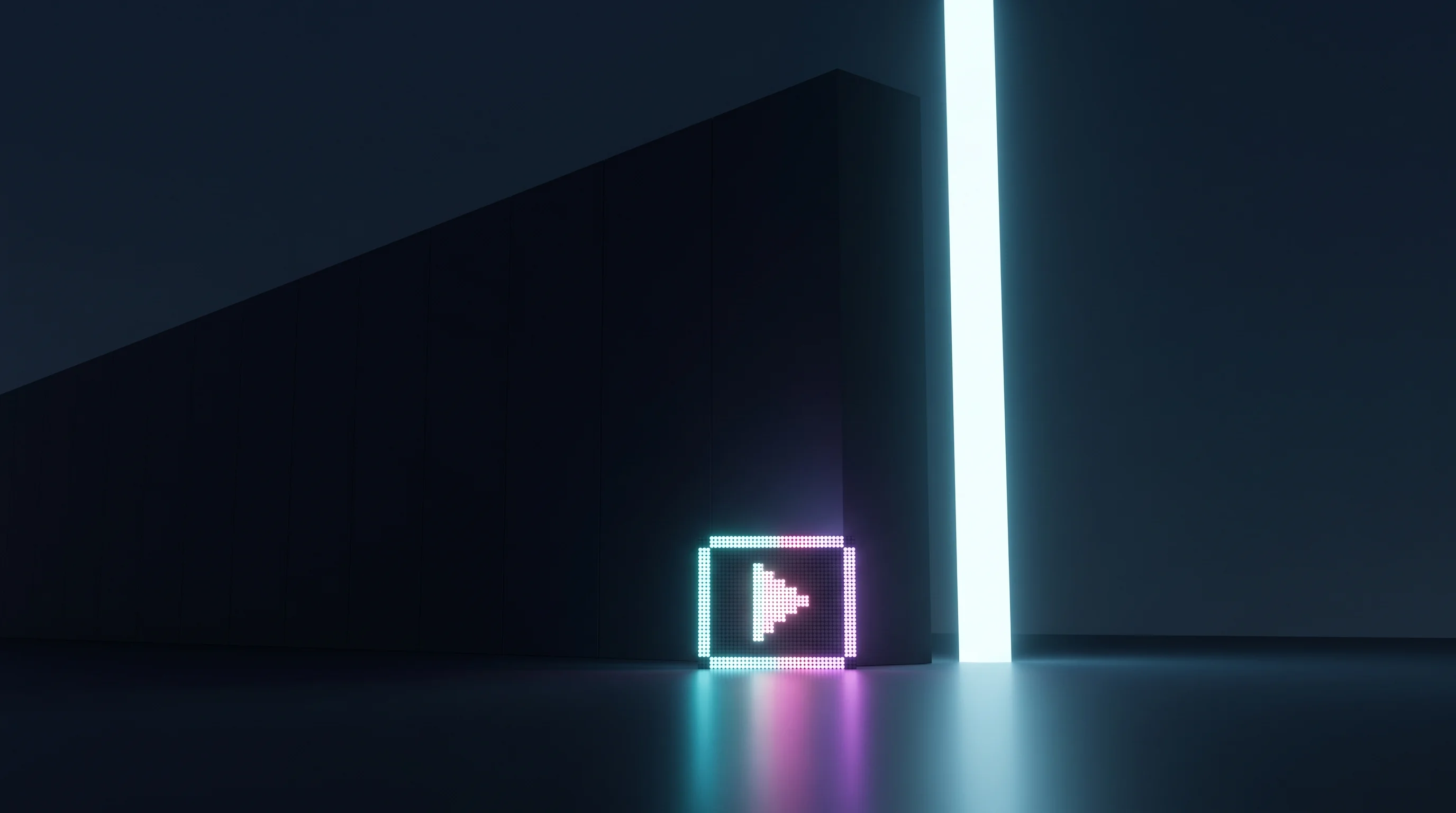 Digital illustration for article section "Headwinds and Open Questions" in "Induction Labs builds AI models with 30× less compute" - A conceptual, minimalist composition representing the technical barriers of scaling video pretrainin...