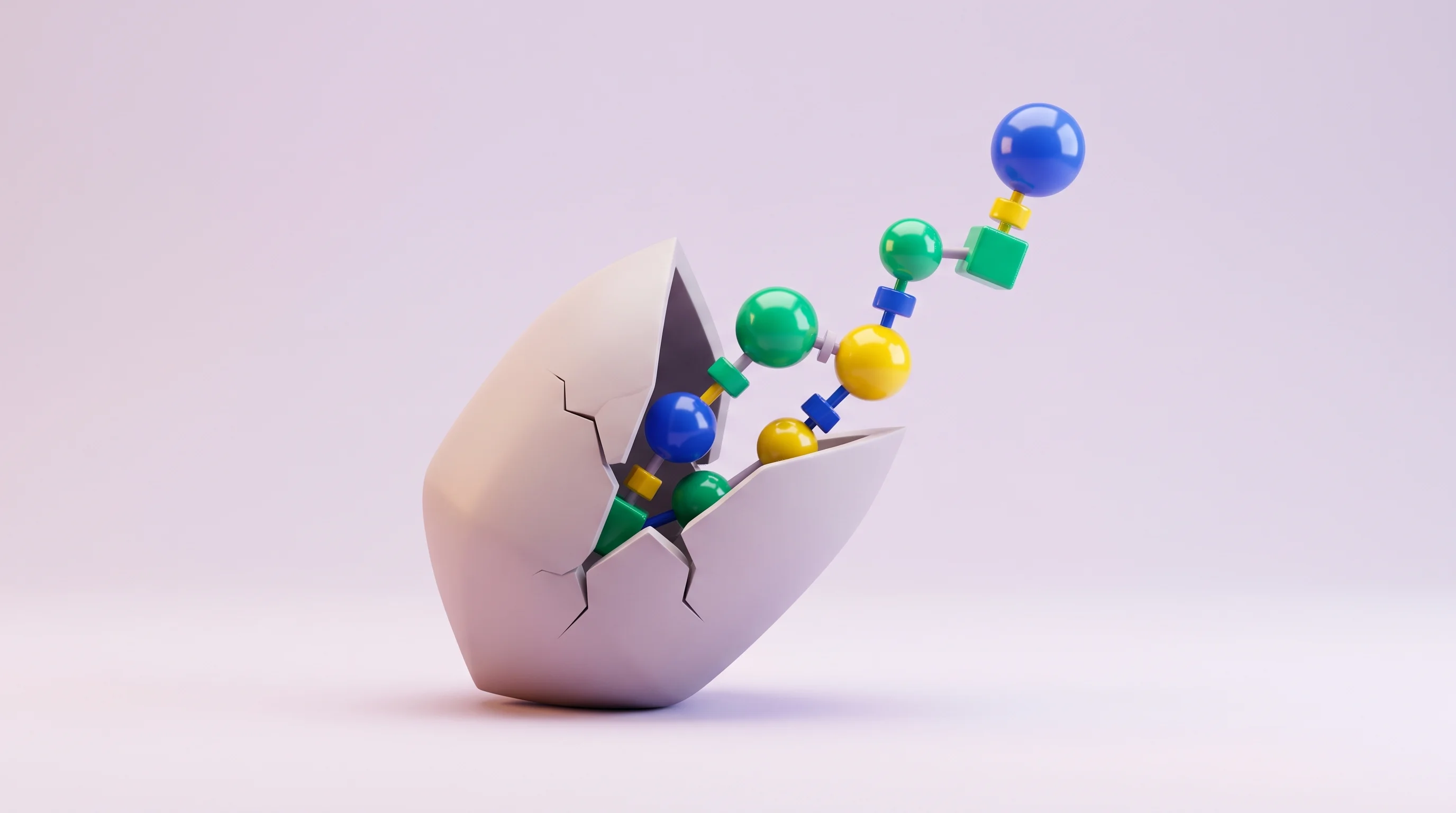 Digital illustration for article section "Content Section 5" in "Aeon raises $14M to bring AI-powered preventive health to Europe" - A conceptual, 3D pop art toy style illustration representing a seed extension investment and longitu...