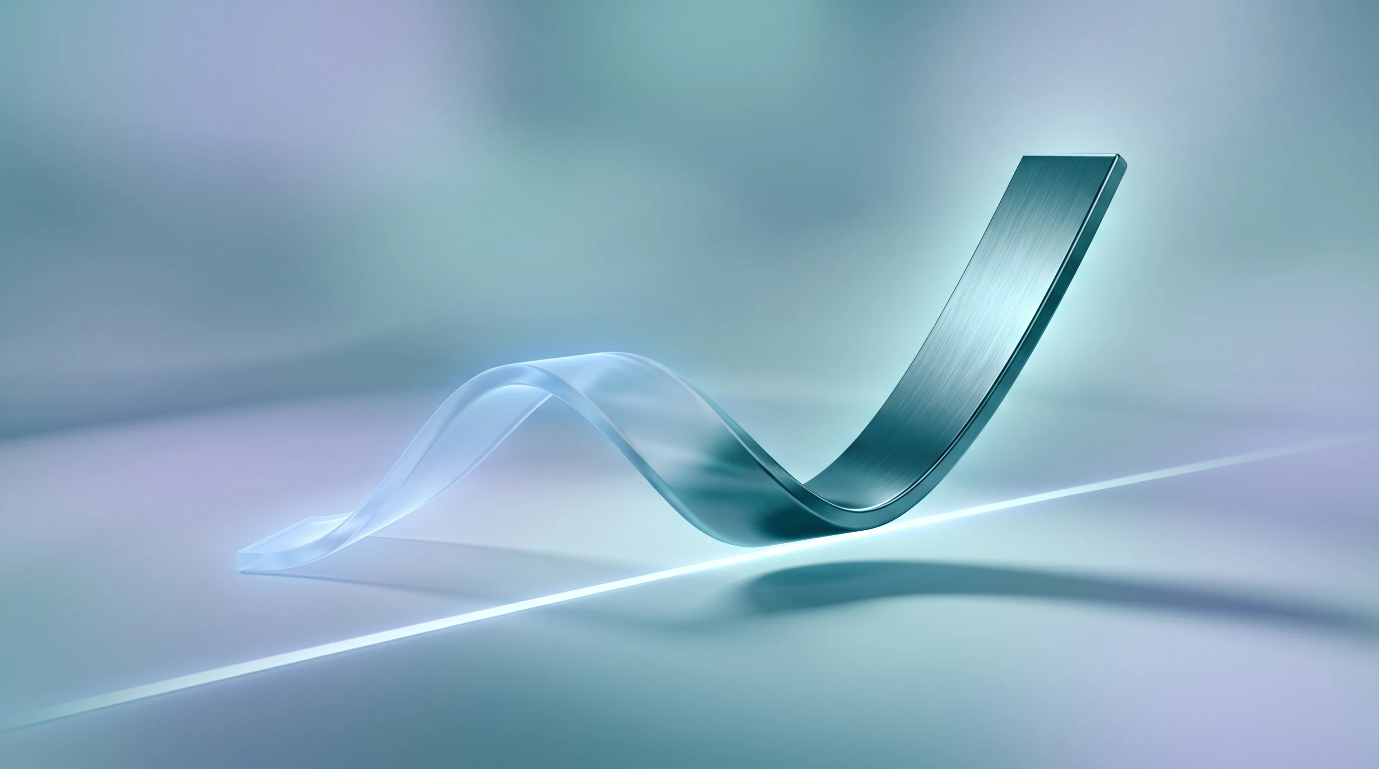 Digital illustration for article section "Crossing into revenue" in "Mindgrove eyes first revenues as chip startup goes commercial" - A conceptual, minimalist 3D rendering symbolizing a business crossing the threshold into commercial ...