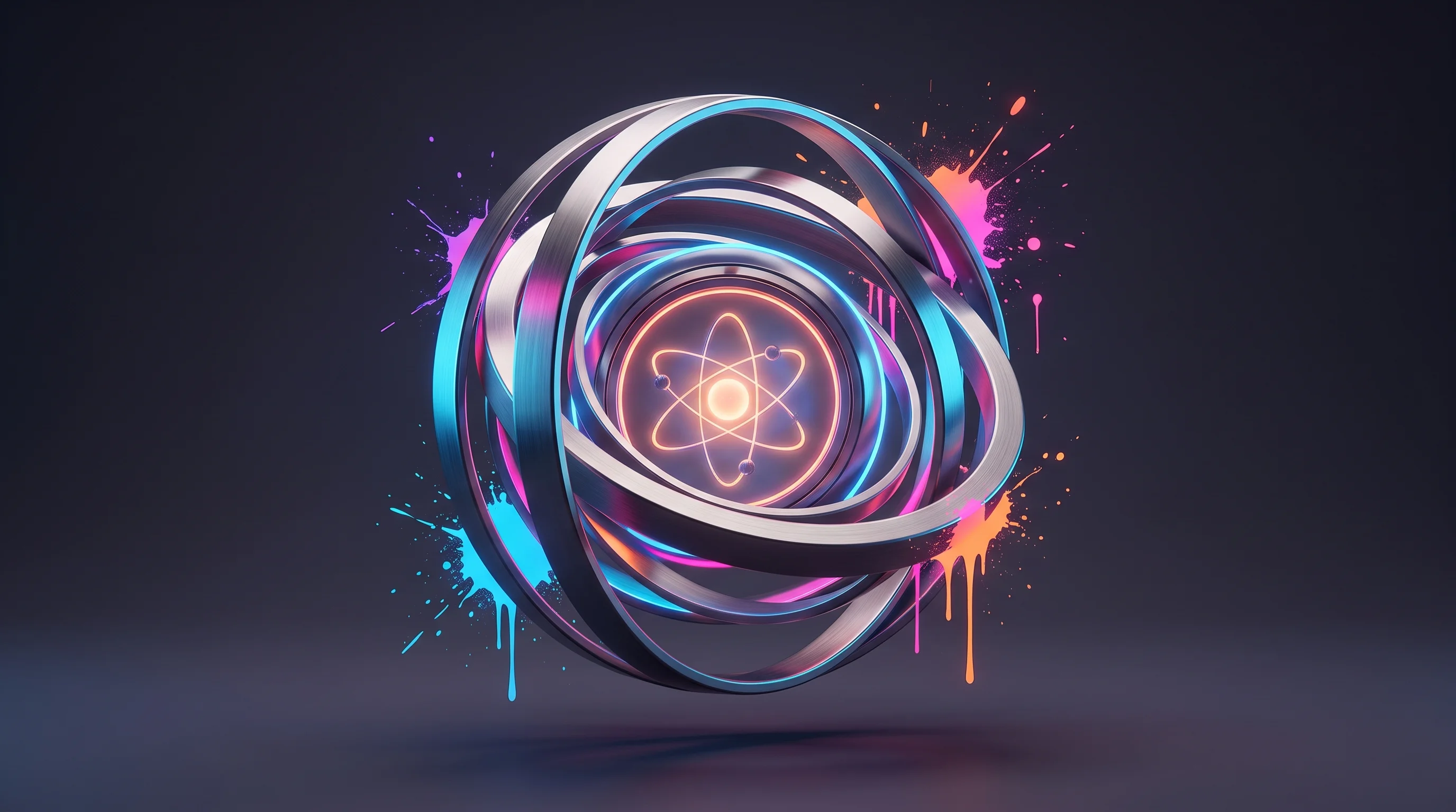Digital illustration for article section "Content Section 2" in "QuBeats raises $15M to build quantum navigation sensors" - A sleek, minimalist conceptual rendering of a futuristic quantum gyroscope and miniature atomic cloc...