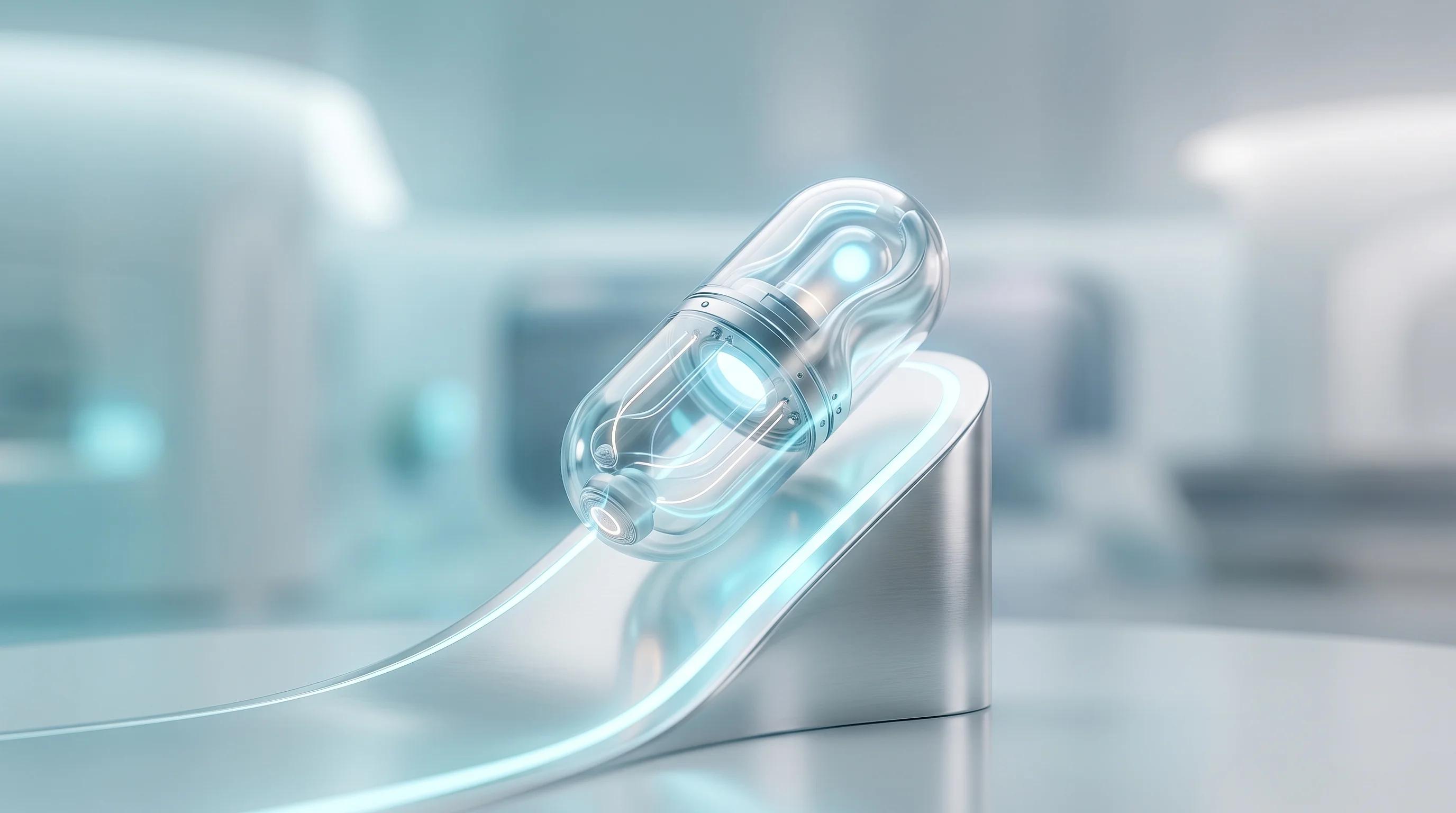 Digital illustration for article section "Content Section 3" in "Phosphoenix raises €1.3M for brain-implant vision tech" - A sleek, minimalist conceptual image symbolizing the financial progression of medical technology int...