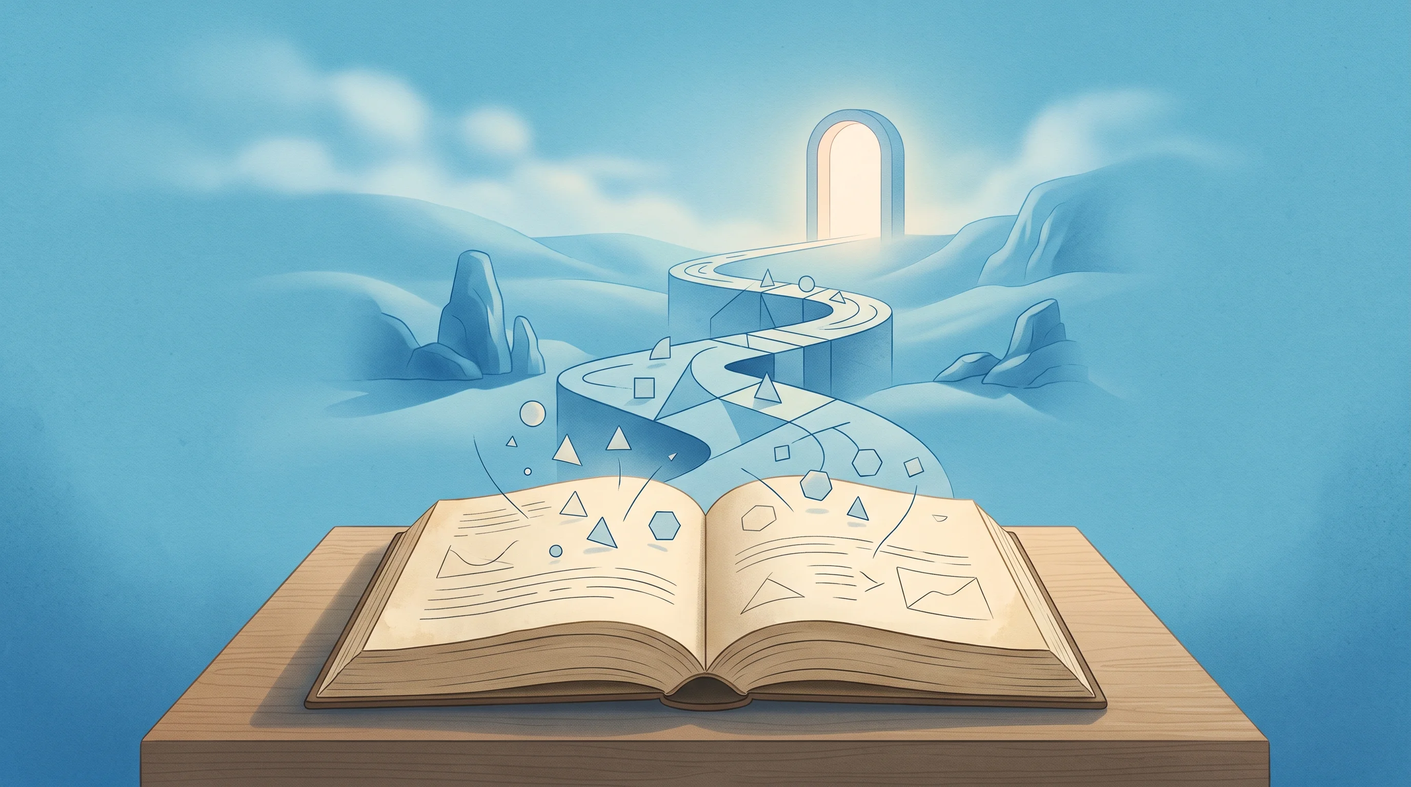 Digital illustration for article section "Content Section 2" in "Axelrod launches autonomous hotel software for Michelin properties" - A conceptual, minimal illustration representing an unconventional academic journey from computer sci...
