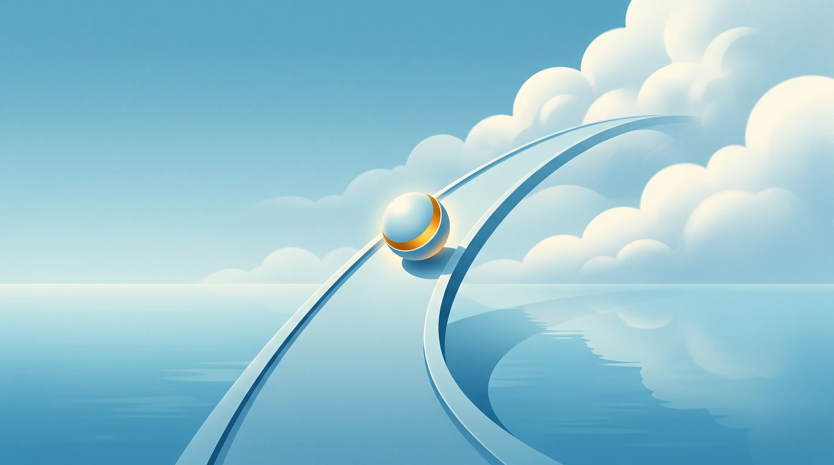 Digital illustration for article section "What Comes Next" in "Feldera raises $21.5M to build incremental SQL for AI" - A conceptual and minimalist illustration representing the future of cloud services and data lakehous...