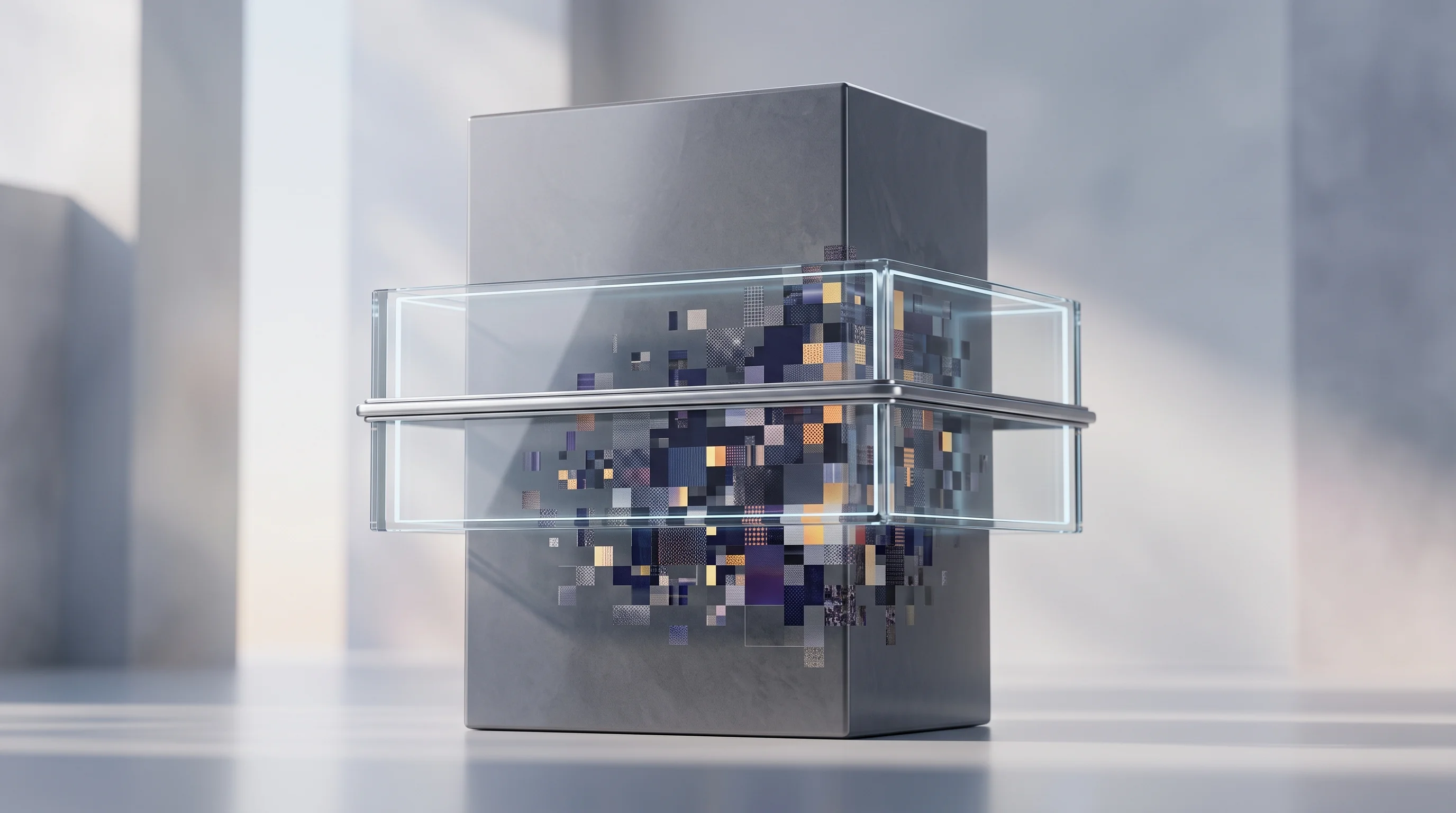 Digital illustration for article section "An Open-Source Scanner for MCP Servers" in "Traceforce launches on-device security for AI agents" - A sleek, conceptual representation of an open-source vulnerability scanner, featuring a minimalist, ...