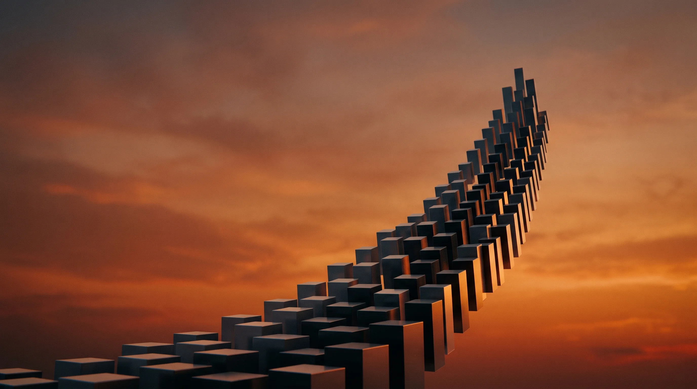 Digital illustration for article section "Open Questions Remain" in "Decawork launches models to approve AI agent actions" - A clean, minimalist conceptual scene representing the exponential growth of enterprise agents and sc...