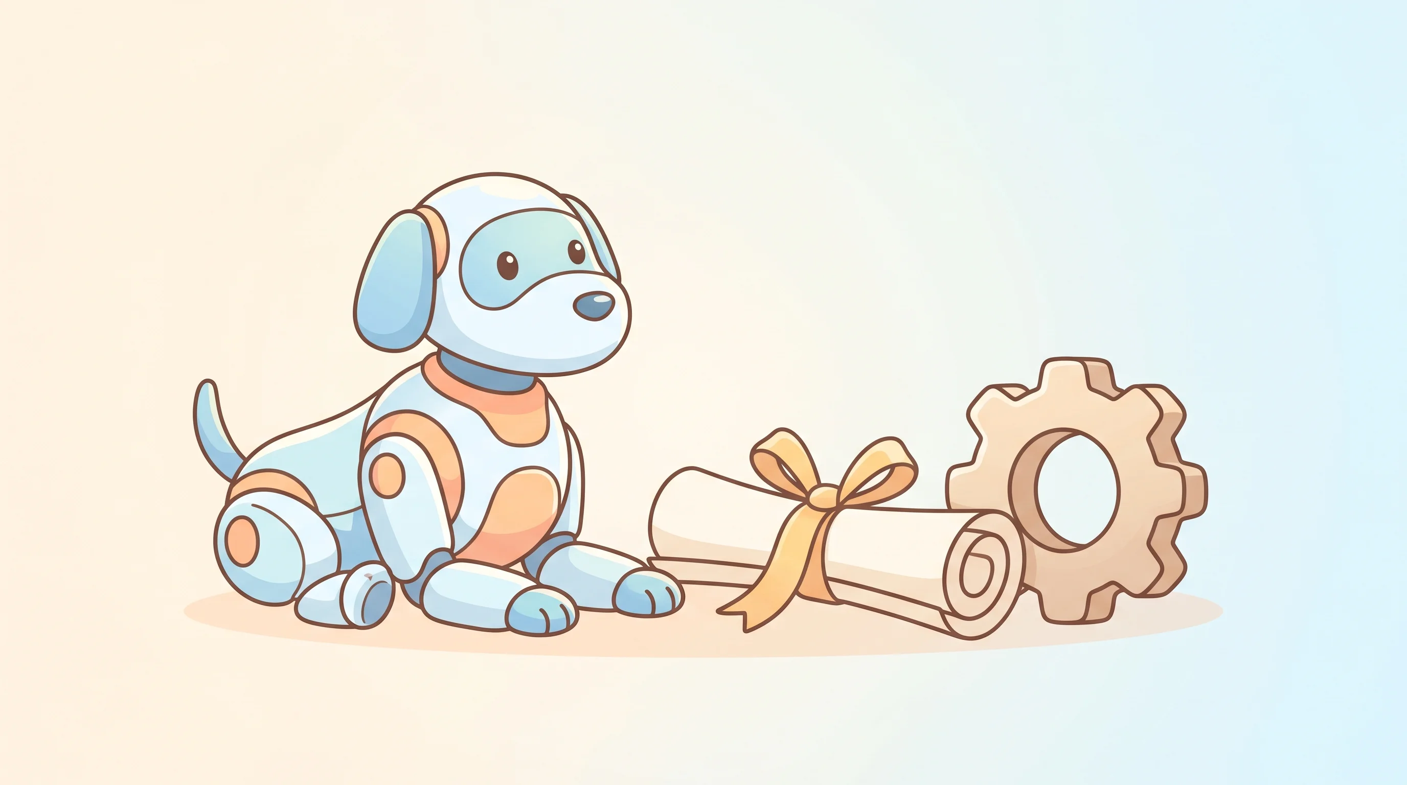 Digital illustration for article section "The team behind the pitch" in "Shiraz AI launches robots that learn from one demonstration" - A clean, minimal conceptual illustration representing a highly educated robotics engineering team, f...