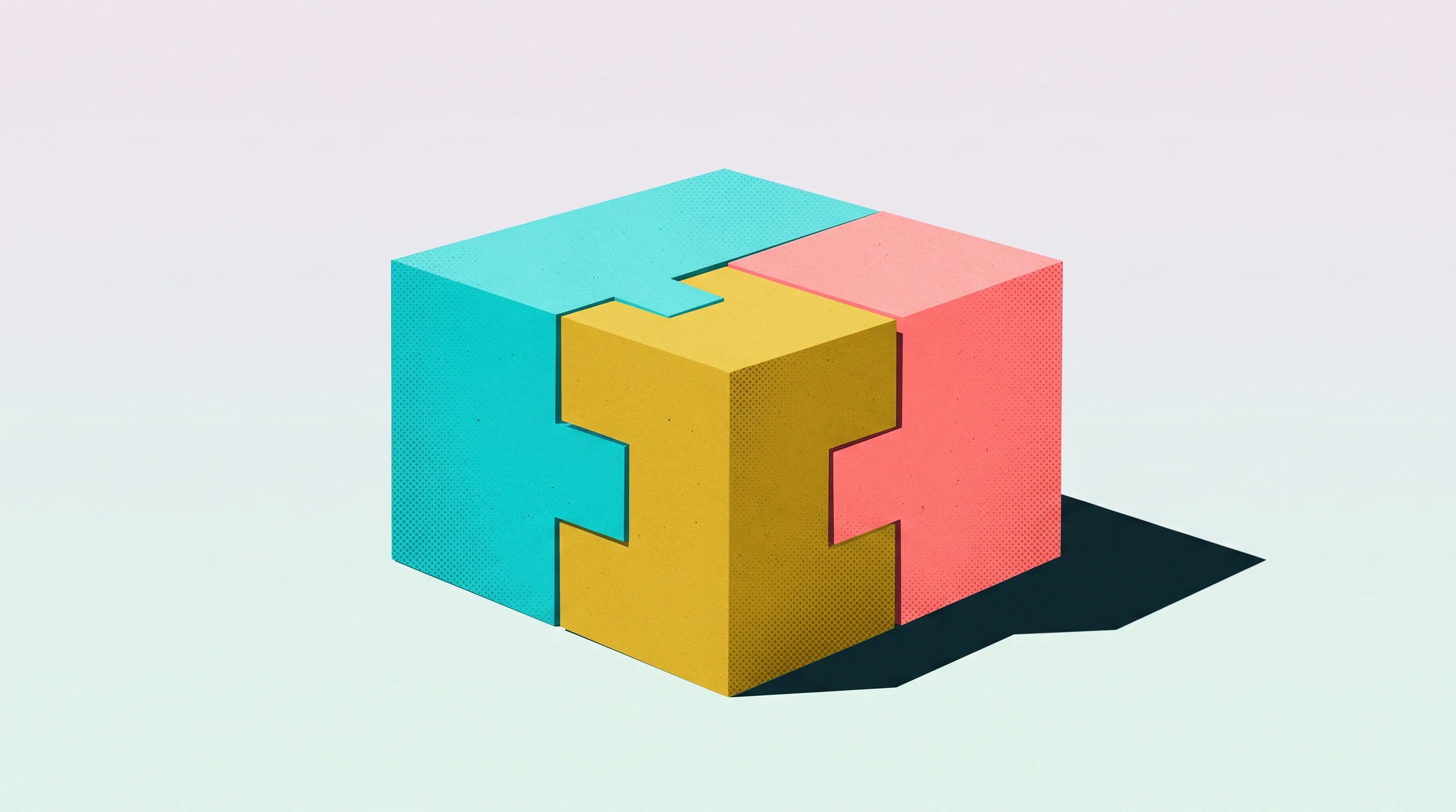 Digital illustration for article section "Content Section 3" in "Metris raises $5M for AI-powered energy asset platform" - A minimalist and conceptual representation of market consolidation and corporate mergers, featuring ...